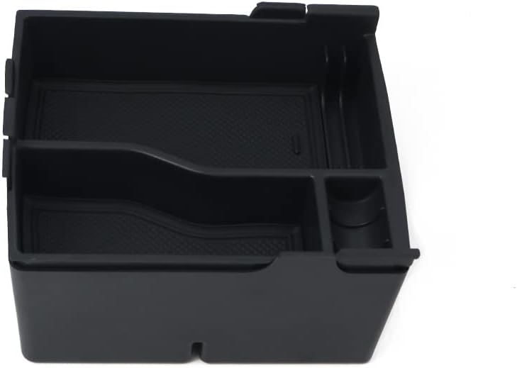 Muslogy for Maverick Center Console Organizer Tray 2 Layers Armrest Storage Box Secondary Insert Tray ABS Material Pickup Interior Accessories Compatible with Ford Maverick 2022 2023 2024 (Black)