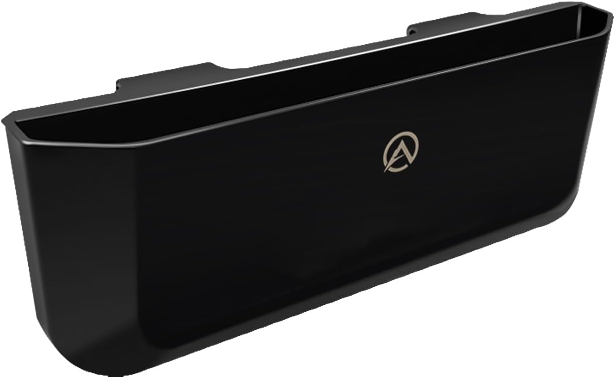 Muslogy Center Console Organizer Compatible with 2024 2025 Toyota Tacoma & 2025+ 4Runner Accessories Middle Console Hanging Storage Box Passenger Side Phone Pocket with Anti-Slip Mat (A Style)