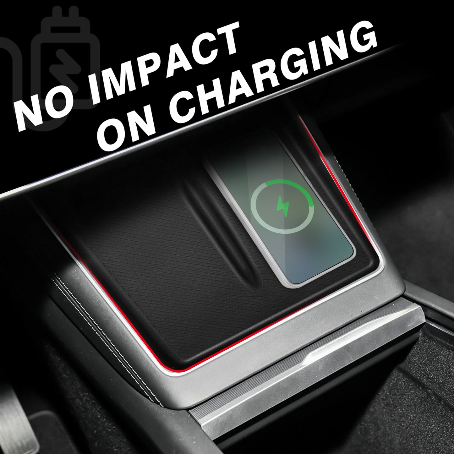 TPE Armrest Pad Cover+Silicone Charger Mat for New Model Y Juniper from Muslogy