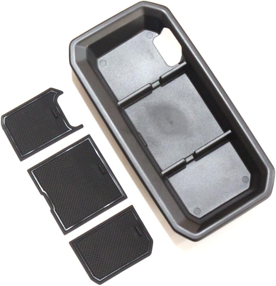 Muslogy for Tundra 2022-2024 Dash Storage Box Tray Center Console Organizer Compatible with Toyota Tundra 2022 Interior Accessories PVC Black Trim