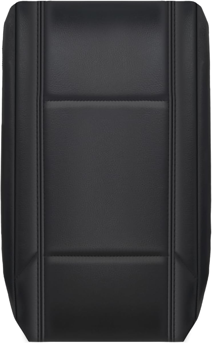 Muslogy Center Console Armrest Cover Compatible with 2011-2021 Jeep Grand Cherokee & 2011+ Dodge Durango Comfort Armrest Pad Arm Rest Cushion Vegan Leather Protector Regular Thick