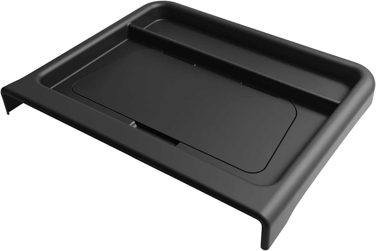 Muslogy Dashboard Storage Organizer Compatible with 2025 Ford Maverick Accessories Center Console Insert Tray with Magnetic Lid Hidden Panel Secret Compartment Fits 2025 Maverick Behind Screen