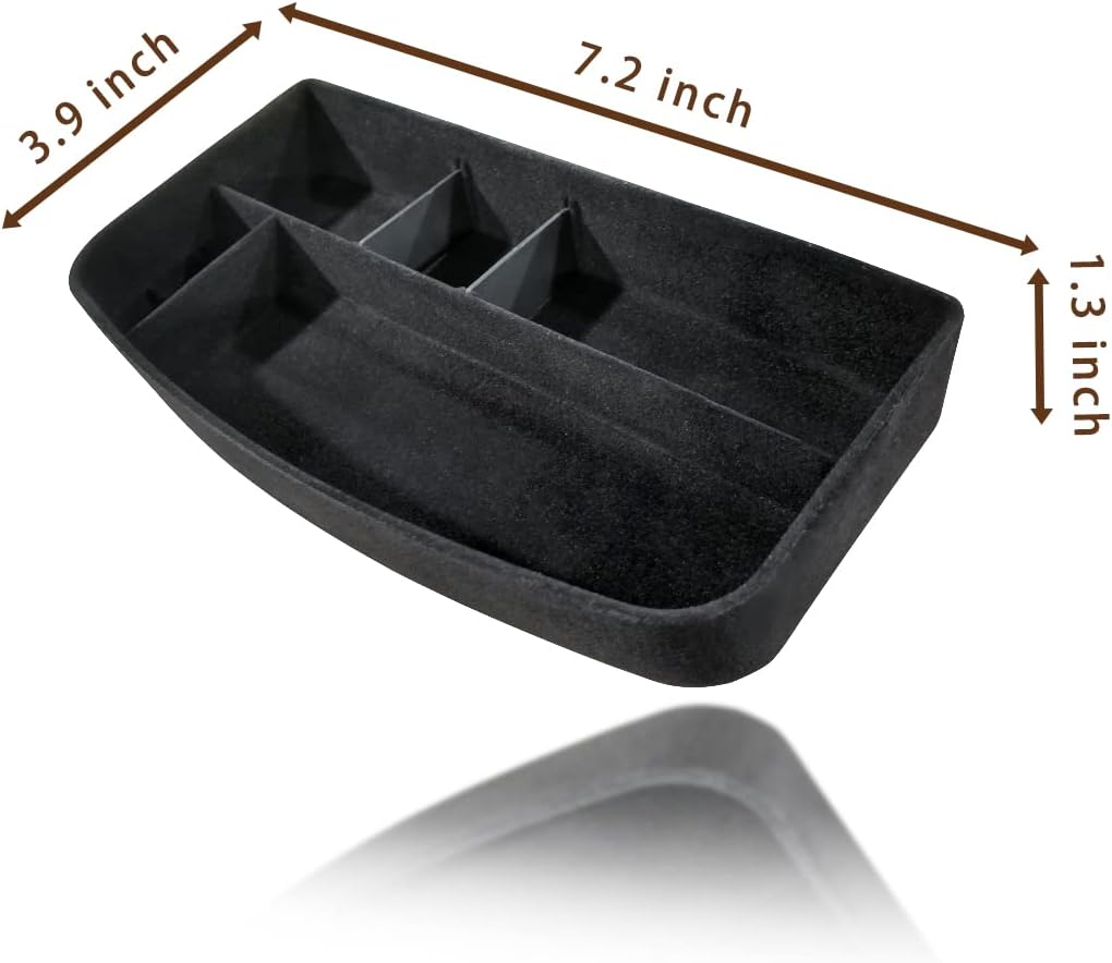Muslogy for VW ID.4 Sunglasses Tray Console Card Slot Organizer Storage Flocked Interior Accessories Compatible with VW Volkswagen ID4 2021 2022 (2021-2022 Card Slot Organizer) Does Not Fit 2023+