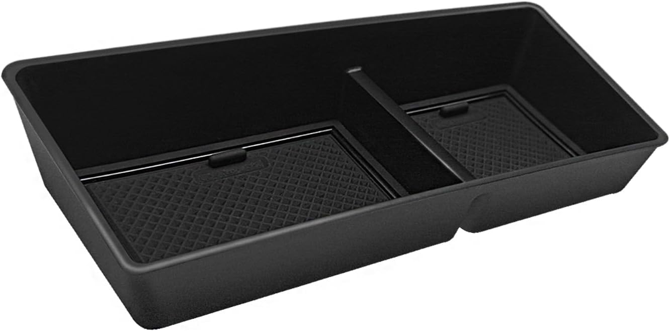 Muslogy Center Console Organizer Compatible with Volkswagen Atlas & Cross Sport 2024 2025 Interior Accessories Armrest Front Storage Tray Secondary Storage Box(Armrest Front Tray)