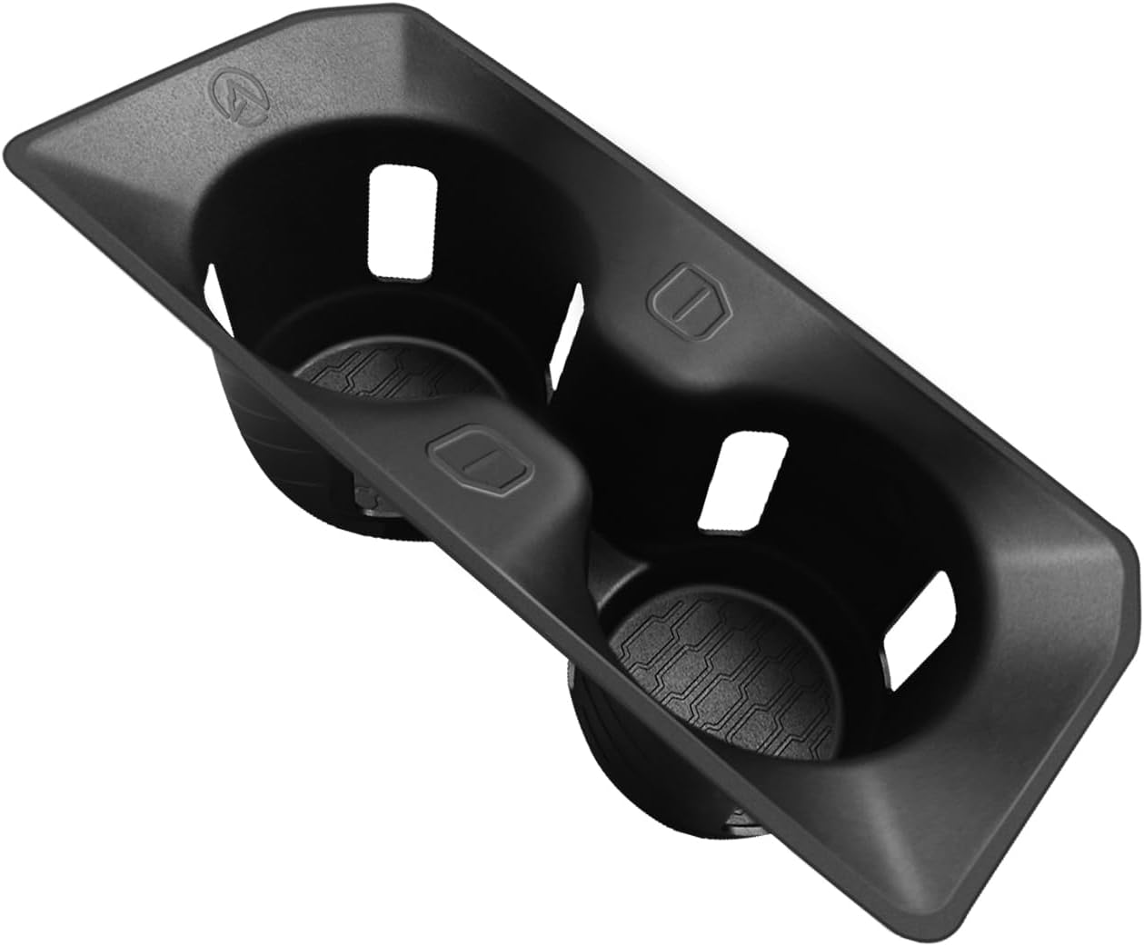 Muslogy Center Console Cup Holder Inserts Compatible with 2021-2024 2025 Ford F150 F-150 Accessories Middle Console Drink Holder TPE Organizer Non-Slip Drink Stopper(Bucket Seat Only)