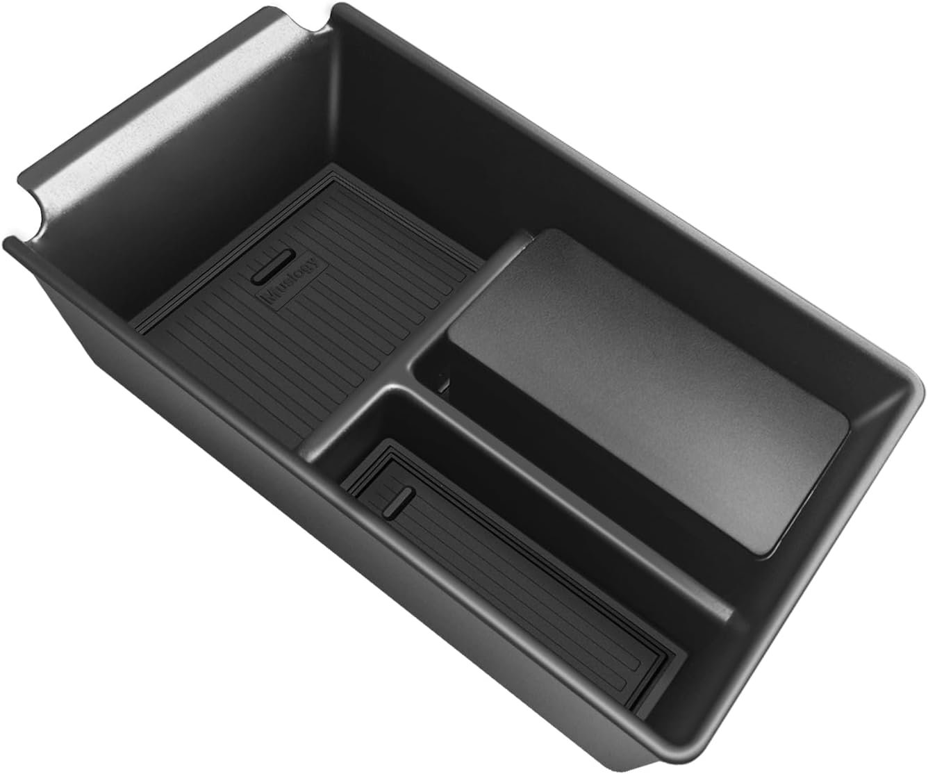 Muslogy Center Console Organizer Compatible with 2025 Nissan Kicks Accessories Armrest Middle Console Divider Storage Box with Coin Holder Card Slot Tray Divider Insert Organizer