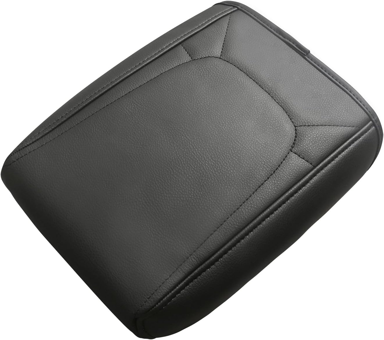 Muslogy Center Console Armrest Cover Compatible with Chevy Colorado/GMC Canyon 2023 2024 2025 ZR2 Z71 Trail Boss LT WT Elevation AT4 Denali AT4X Accessories Regular Thick(Black Stitching)