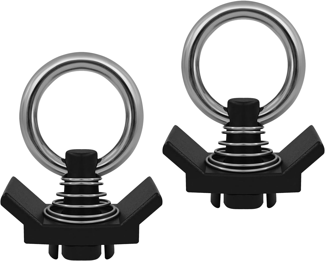 Muslogy Mounting Snap-in Bed Tie Down Anchors Compatible with 2015+ Ford F150 & 2017+ F250/F350/F450 Tie-Down Anchors Mount Hooks Patent Pending Securing Cargo 2PCS(Not for Spray-in Liner Beds)