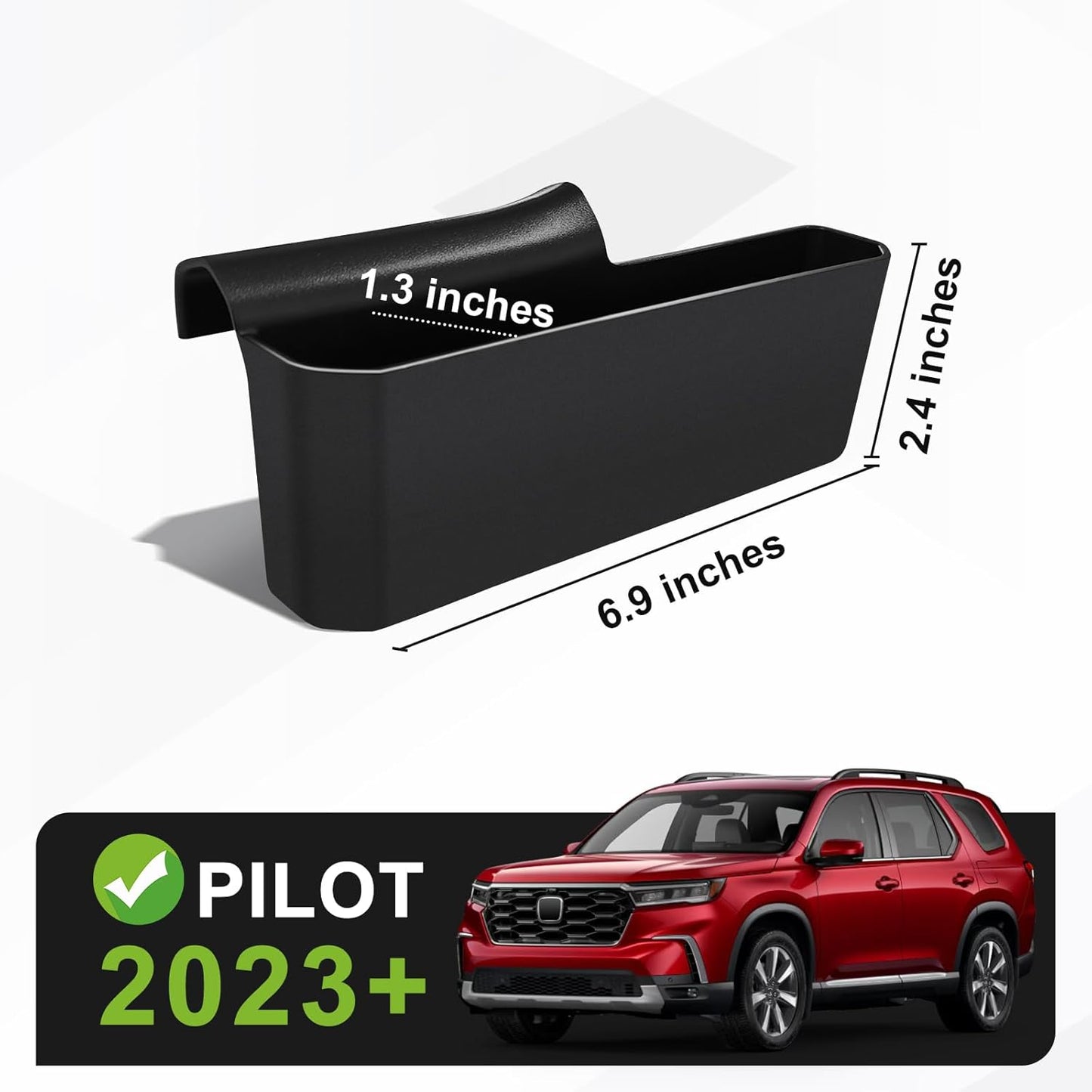Muslogy for 2025 2024 2023 Pilot Center Console Shifter Storage Box ABS Material Console Side Organizer Left & Right Set Compatible with Honda Pilot 2023-2025