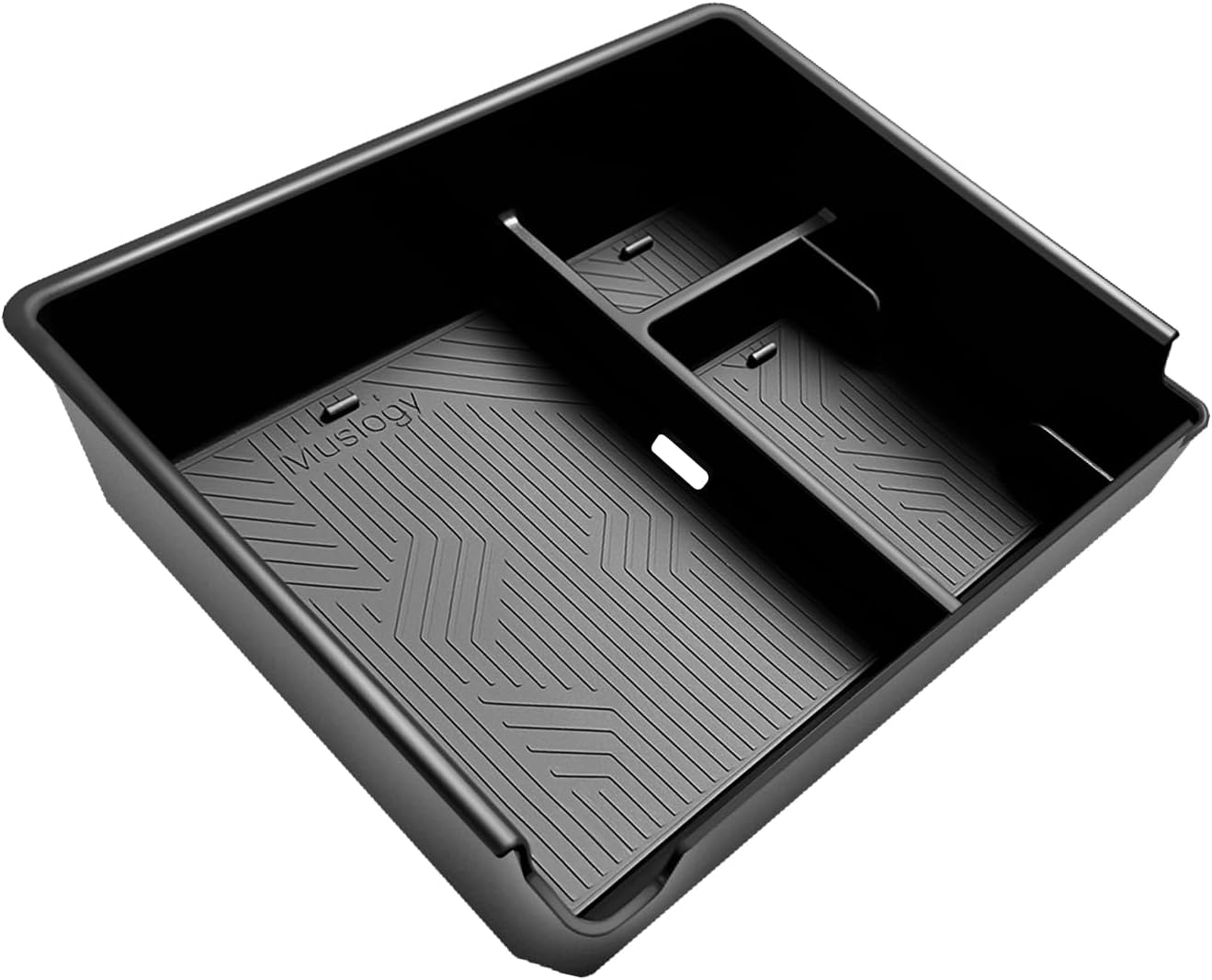 Muslogy Center Console Organizer Compatible with 2025 Toyota 4Runner Accessories Armrest Middle Console Divider Storage Box with Card Slot Tray Divider Insert Organizer ABS Material