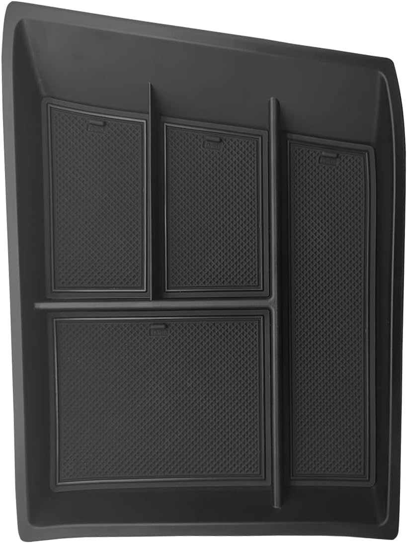 Muslogy Lower Center Console Organizer Compatible with Volkswagen Atlas & Cross Sport 2024 2025 Interior Accessories Insert Storage Tray Divider(Lower Center Console Tray)