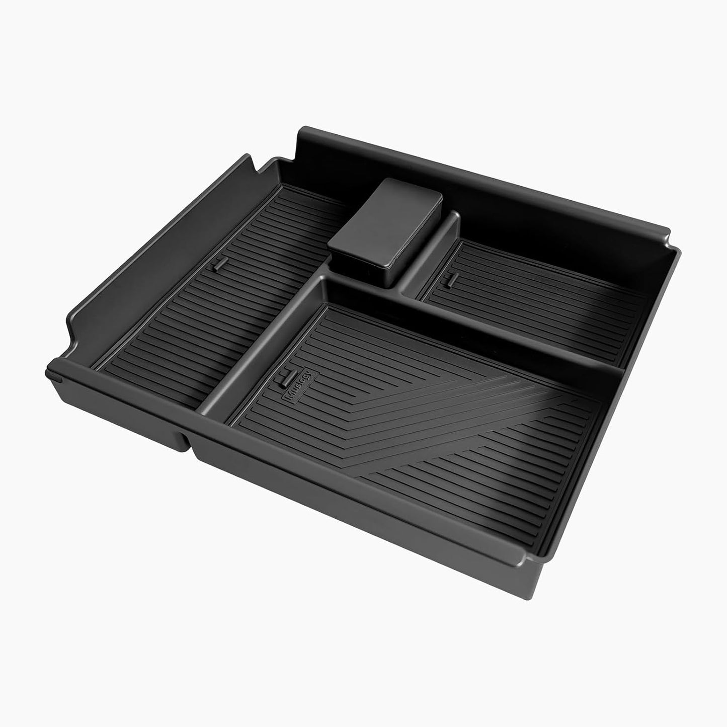 Muslogy Center Console Organizer Compatible with 2020-2025 Chevy Silverado/GMC Sierra 1500 Accessories Storage Insert Box Console Armrest Divider(Jump Seat ONLY) - Upper Organizer