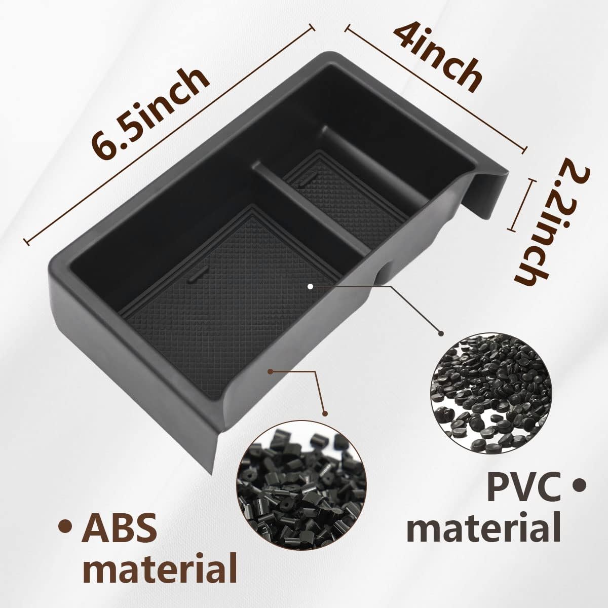 Muslogy for Maverick 2023 2022 Center Console Organizer Gear Shift Storage Box ABS Material Insert Tray Compatible with Ford Maverick 2022 2023 2024 Accessories (Black)