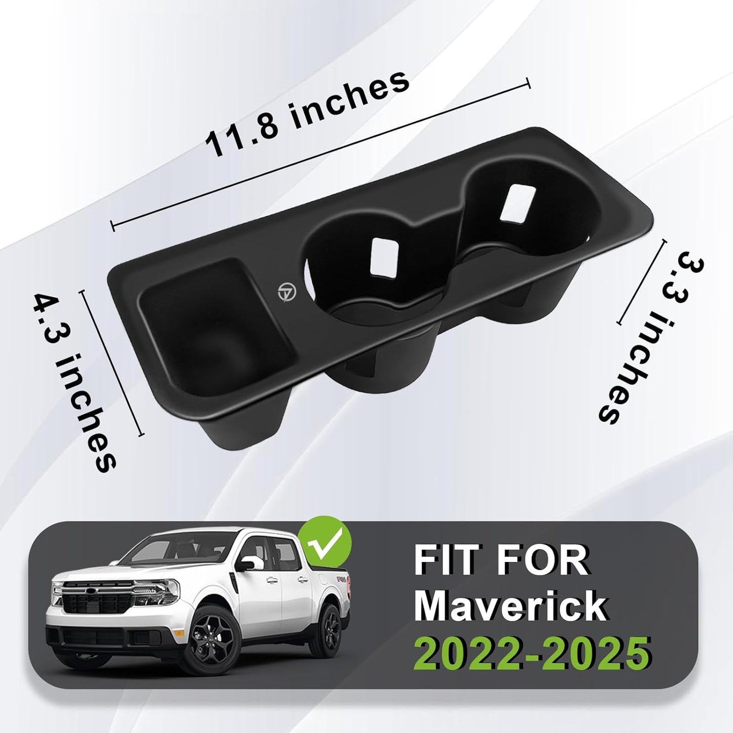 Muslogy Center Console Cup Holder Inserts Compatible with 2022-2025 Ford Maverick Accessories Middle Console Drink Holder Silicone Black Organizer Non-Slip Drink Stopper