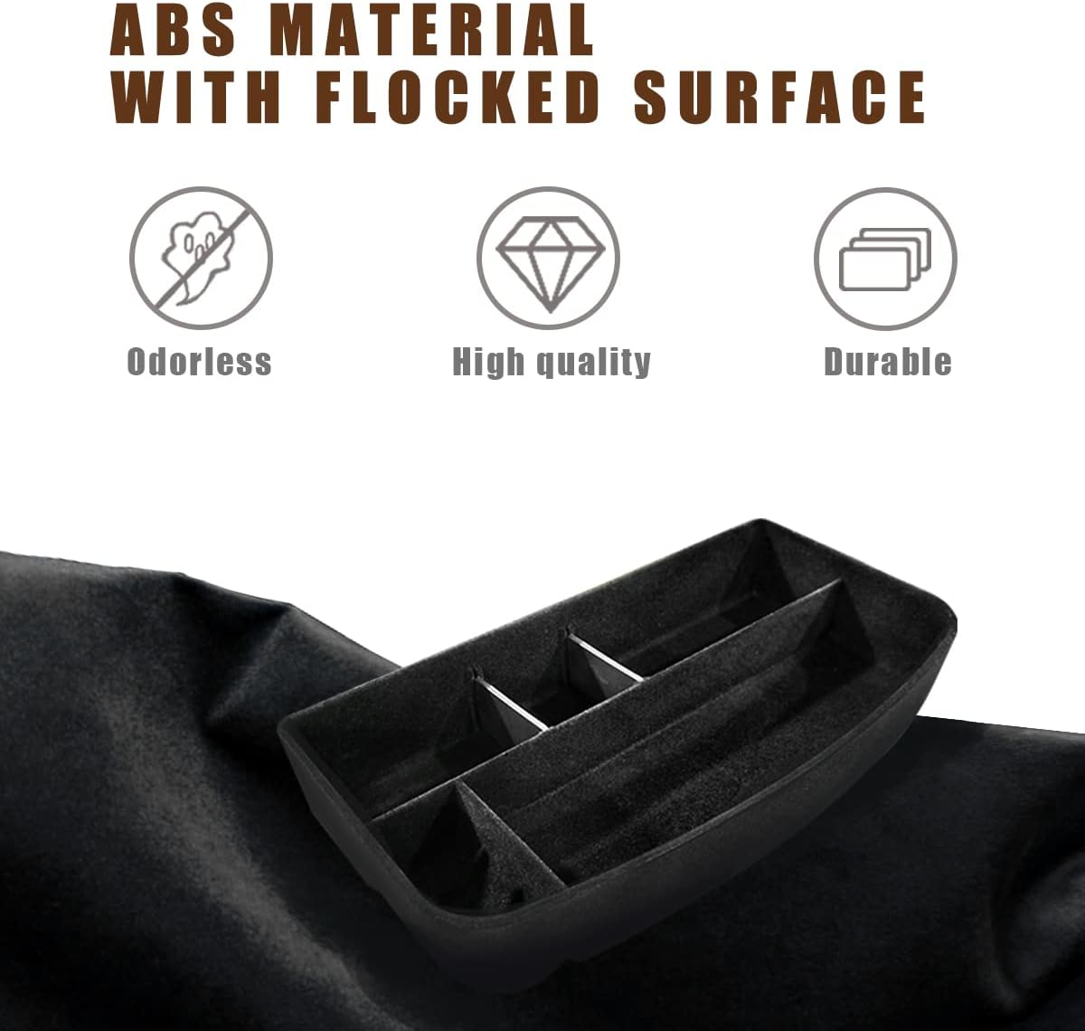 Muslogy for VW ID.4 Sunglasses Tray Console Card Slot Organizer Storage Flocked Interior Accessories Compatible with VW Volkswagen ID4 2021 2022 (2021-2022 Card Slot Organizer) Does Not Fit 2023+
