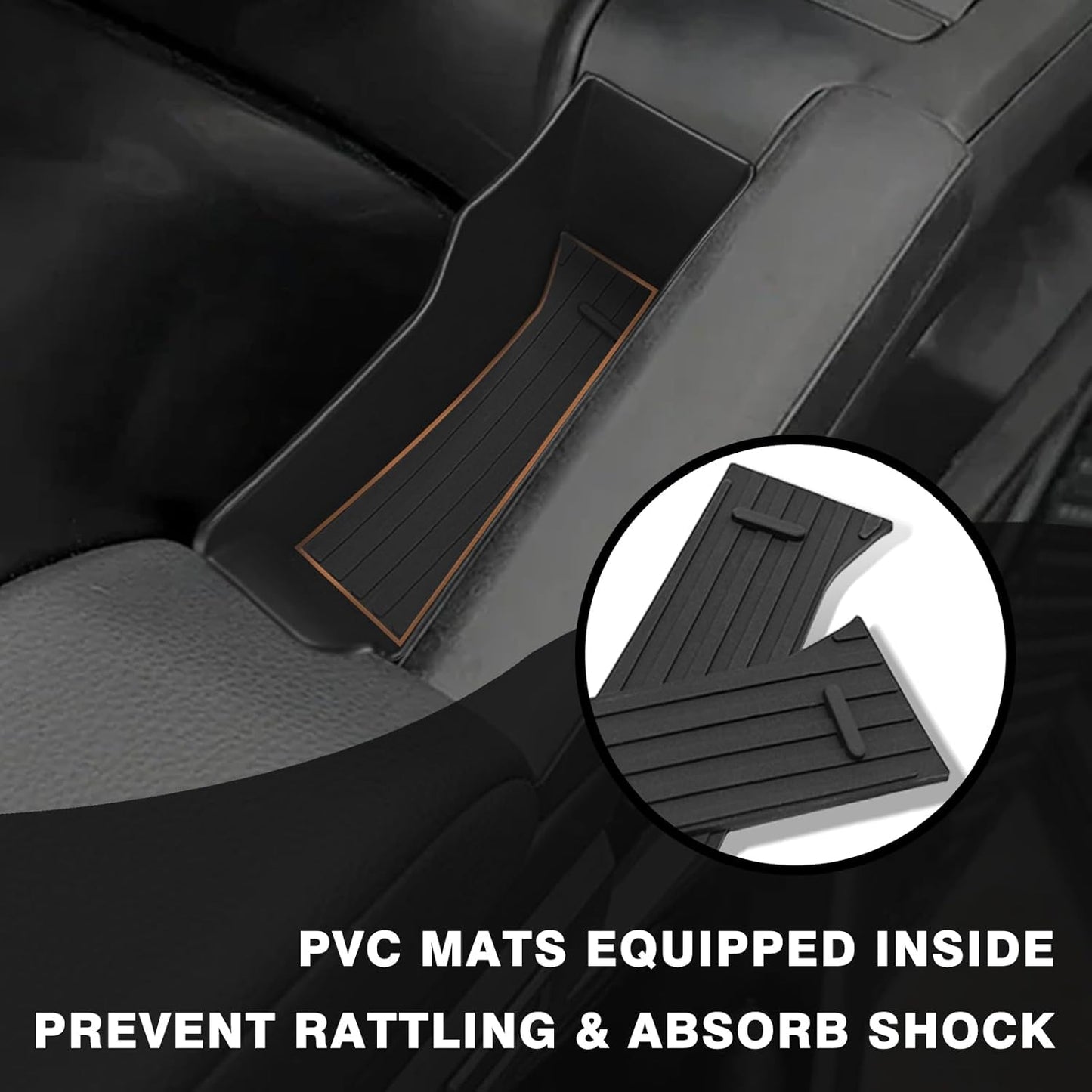 Muslogy Front Door Handle Inserts Box Interior Storage Organizer Compatible with 2024 2025 Toyota Tacoma & 2025 4Runner Accessories Door Grab Handle Pocket Side Armrest Phone Pocket Organizer 2PCS