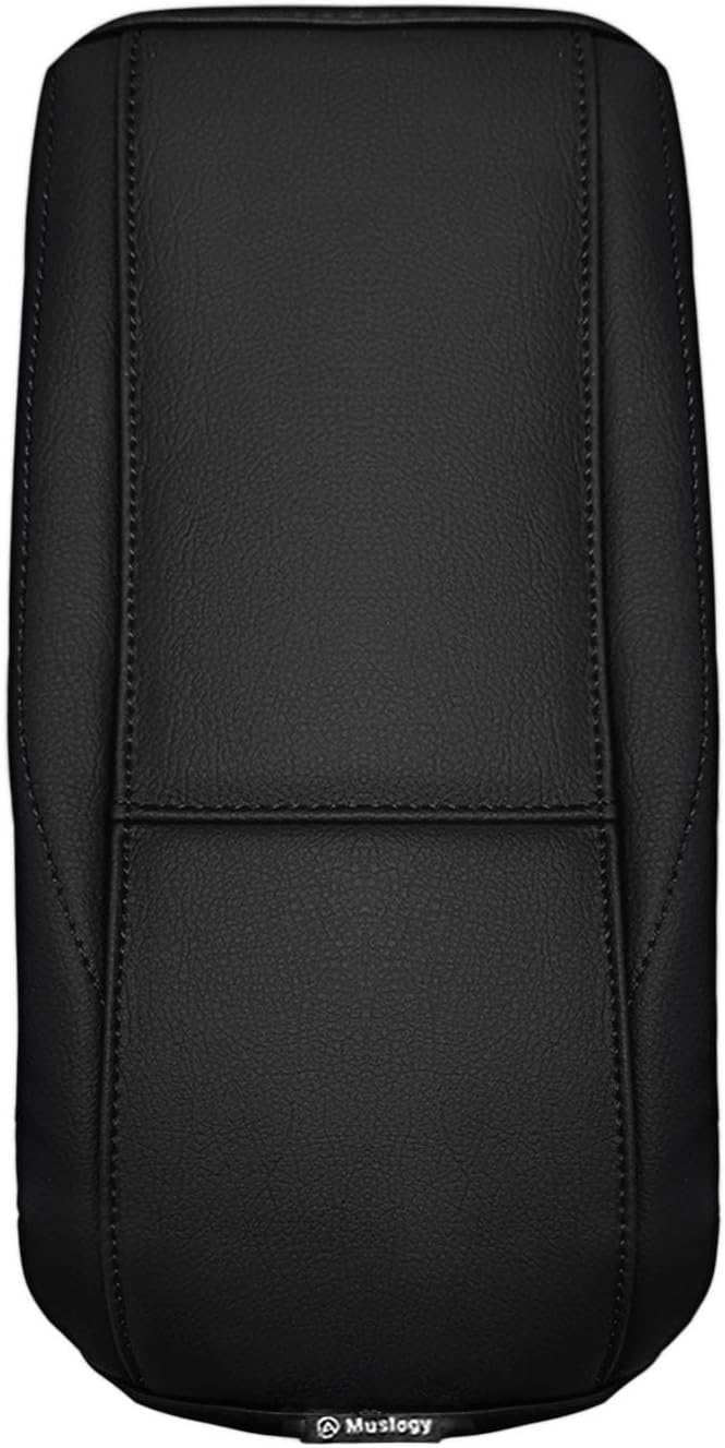 Muslogy Center Console Armrest Cover Compatible with Toyota Corolla 2014-2019 Comfort Armrest Pad Arm Rest Cushion Vegan Leather Protector Regular Thick