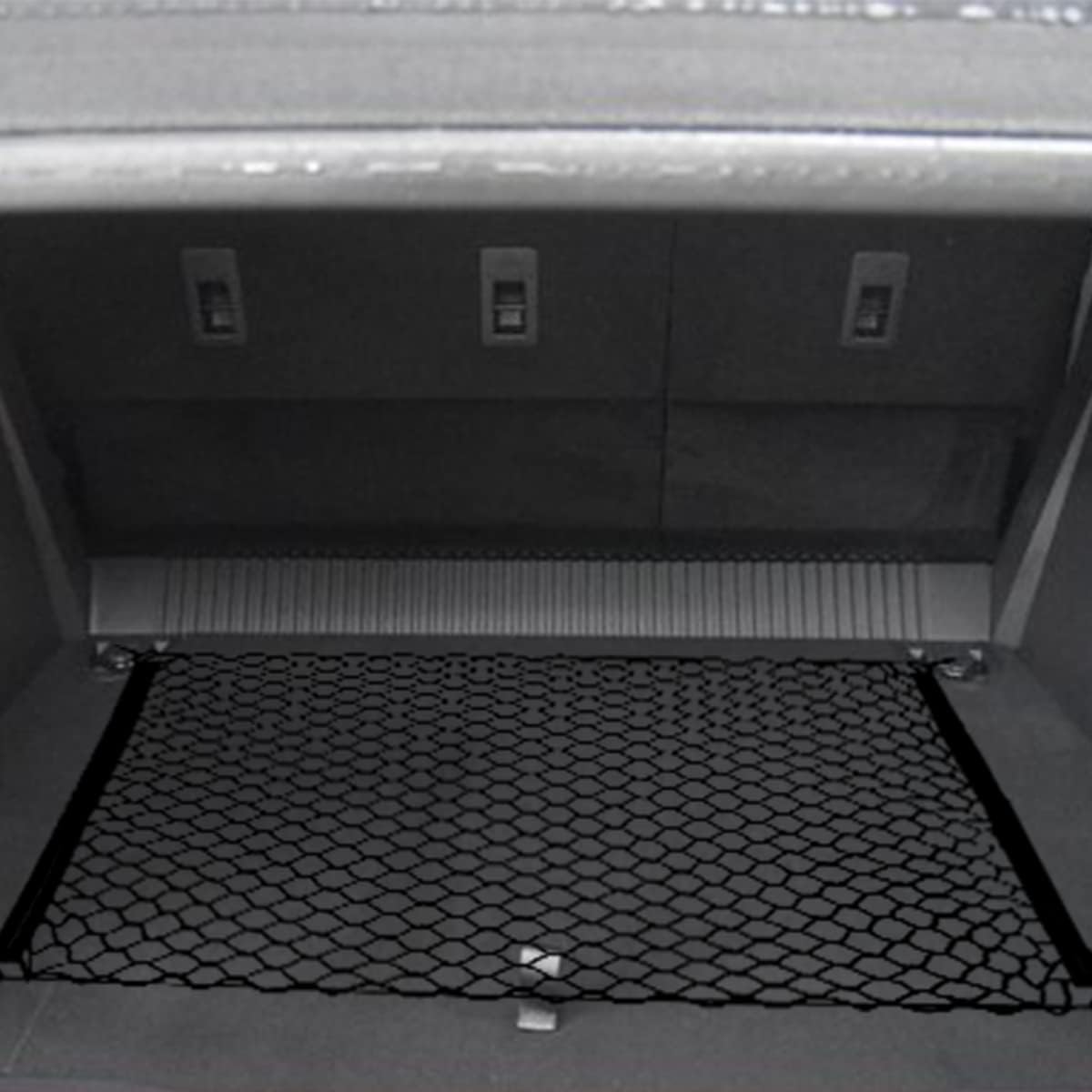 Muslogy Compatible with Ford Bronco 2024 2023 2022 2021 Cargo Mesh Net Accessories, 2/4 Door Stretchable Trunk Organizer Cargo Net Elastic Mesh with Hooks (4 Door)