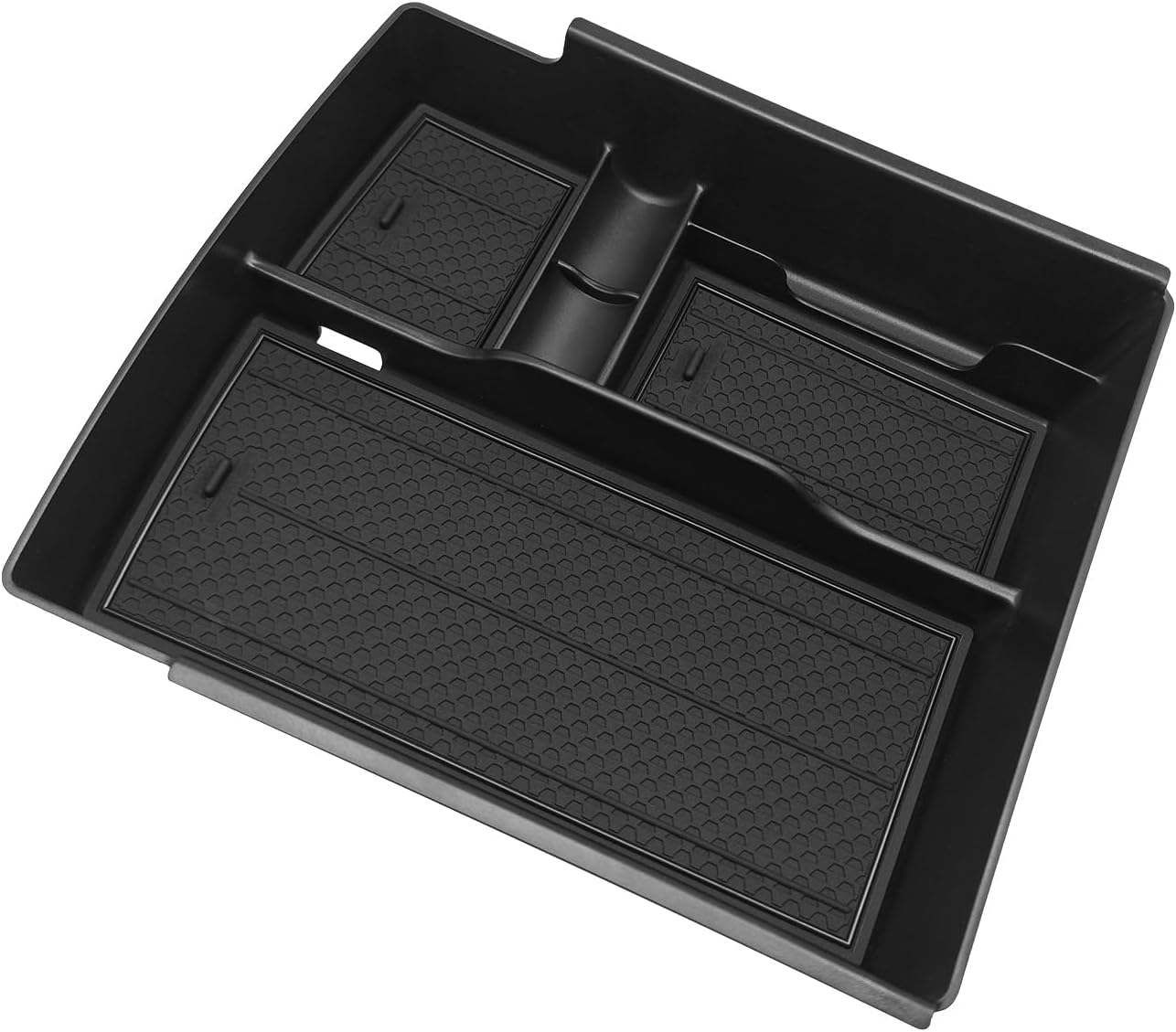 Muslogy Center Console Organizer Compatible with 2024 2025 GMC Acadia & Chevy Traverse & 2025 Buick Enclave Accessories Middle Console Storage Box Armrest Insert Tray Cable Holder ABS Material