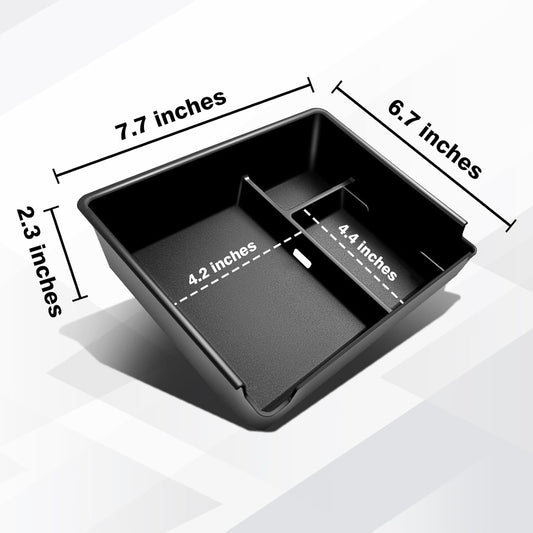Muslogy Center Console Organizer Compatible with 2025 Toyota 4Runner Accessories Armrest Middle Console Divider Storage Box with Card Slot Tray Divider Insert Organizer ABS Material