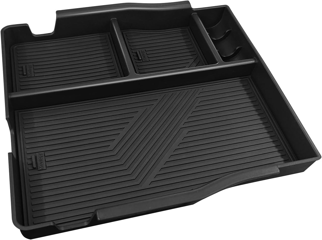 Muslogy Jump Seat Center Console Organizer Fits for Ford F150 2021-2024 2025 Accessories Storage Insert Box Console Armrest Divider(Jump Seat ONLY) - Upper Organizer