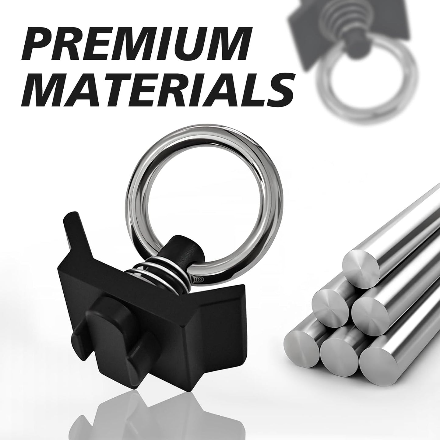 Muslogy Mounting Snap-in Bed Tie Down Anchors Compatible with 2015+ Ford F150 & 2017+ F250/F350/F450 Tie-Down Anchors Mount Hooks Patent Pending Securing Cargo 2PCS(Not for Spray-in Liner Beds)