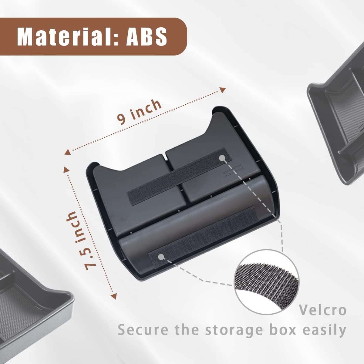 Muslogy for 2022 VW ID.4 Storage Box Organizer Center Console Tray Interior Accessories Compatible with Volkswagen ID 4 ID4 2021-2022 (2021-2022 Lower Center Console Tray)