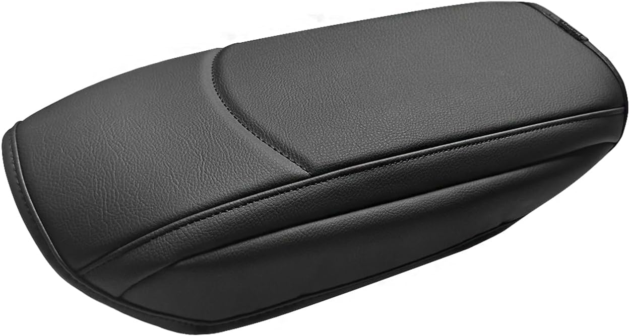 Muslogy Center Console Armrest Cover Compatible with Toyota 4Runner 2010-2024 Comfort Armrest Pad Arm Rest Cushion Vegan Leather Protector Regular Thick