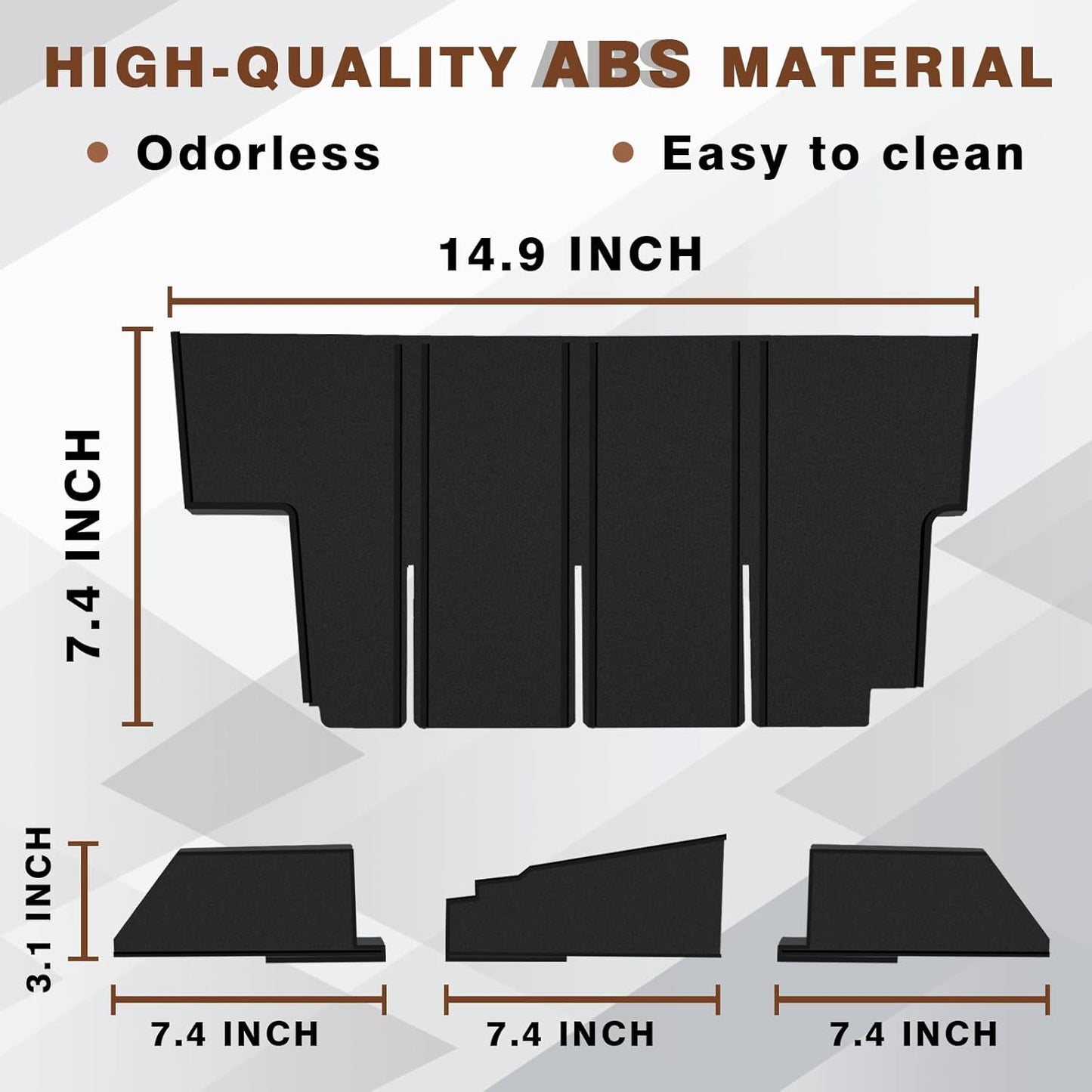 Muslogy Glove Box Dividers Organizer Compatible with Toyota Tacoma 2024 2025 & 2025 4Runner Accessories 4th Gen Tacoma Insert Box Divider ABS Secondary Storage Glove Compartment Tray