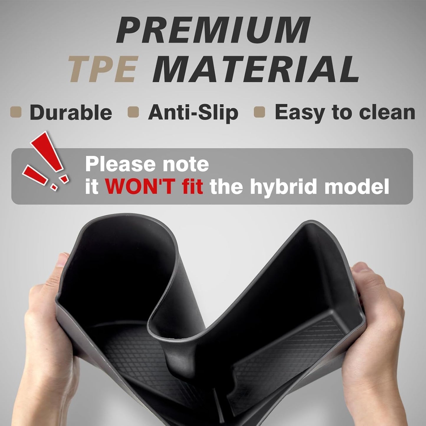 Muslogy for 2025 2024 2023 CR-V Door Side Storage Box 4Pcs Door Handle Pocket TPE Anti-Slip Insert Tray Compatible with Honda CRV 2023-2025 Accessories