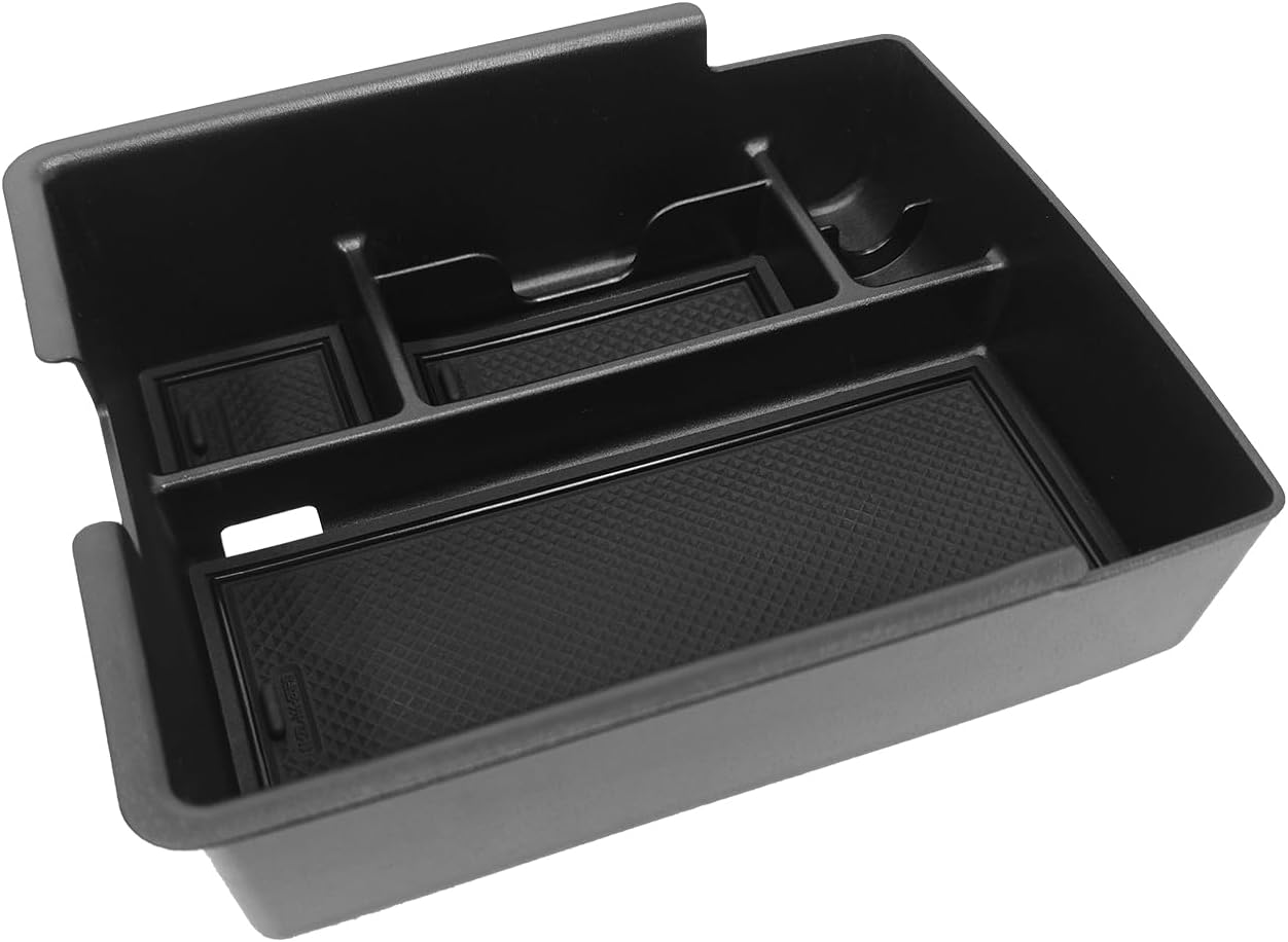 Muslogy Center Console Organizer Compatible with Kia K4 2025 Accessories Armrest Middle Console Divider Storage Box with Coin Holder Card Slot Tray Divider Insert Organizer