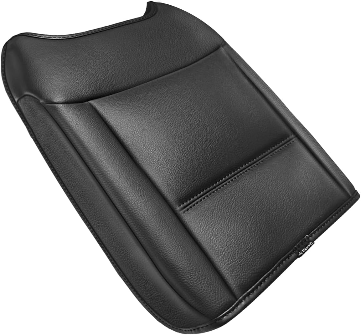 Muslogy Center Console Armrest Cover Compatible with Ford F250 F350 F450 2023 2024 2025 Super Duty Comfort Armrest Pad Arm Rest Cushion Vegan Leather Protector Regular Thick(Bucket Seat ONLY)