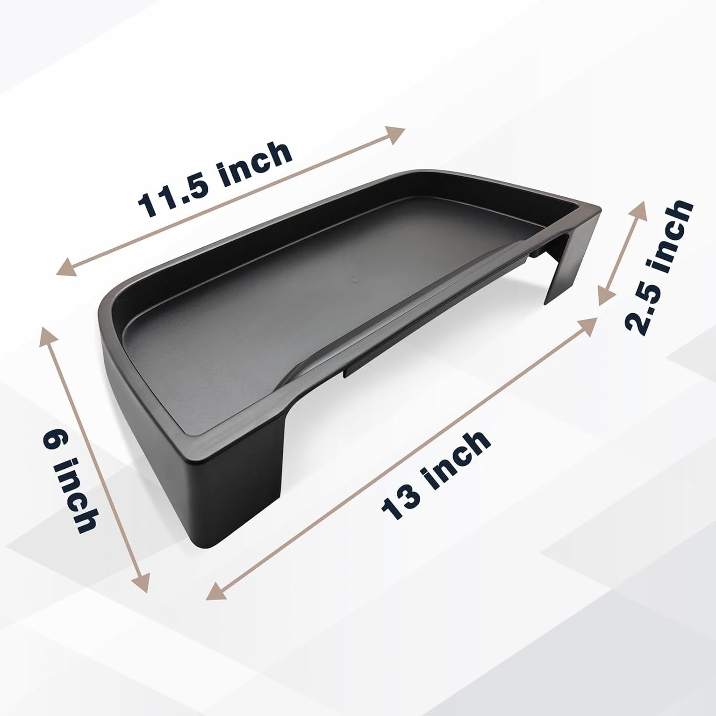 Muslogy for 2025 2024 2023 Pilot Dash Storage Tray Insert Behind Screen Center Console Organizer Interior Accessories Compatible with Honda Pilot 2023-2025 Sport EX-L TrailSport Touring Elite(Black)
