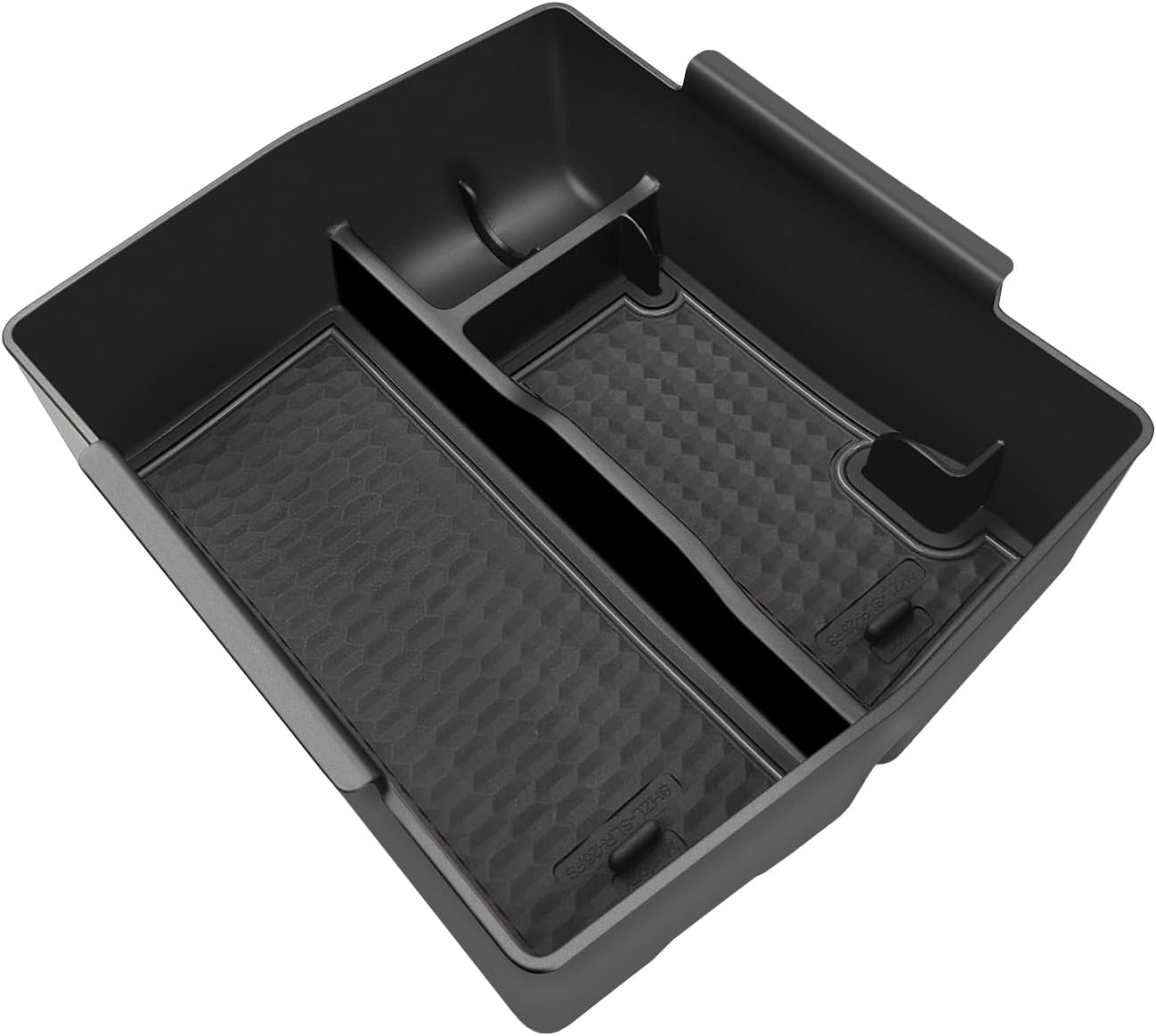 Muslogy Upgraded Center Console Organizer Compatible with 2025 Subaru Forester Middle Armrest Storage Box Insert Tray Cable Holder Interior Accessories Easy Removal (Black)
