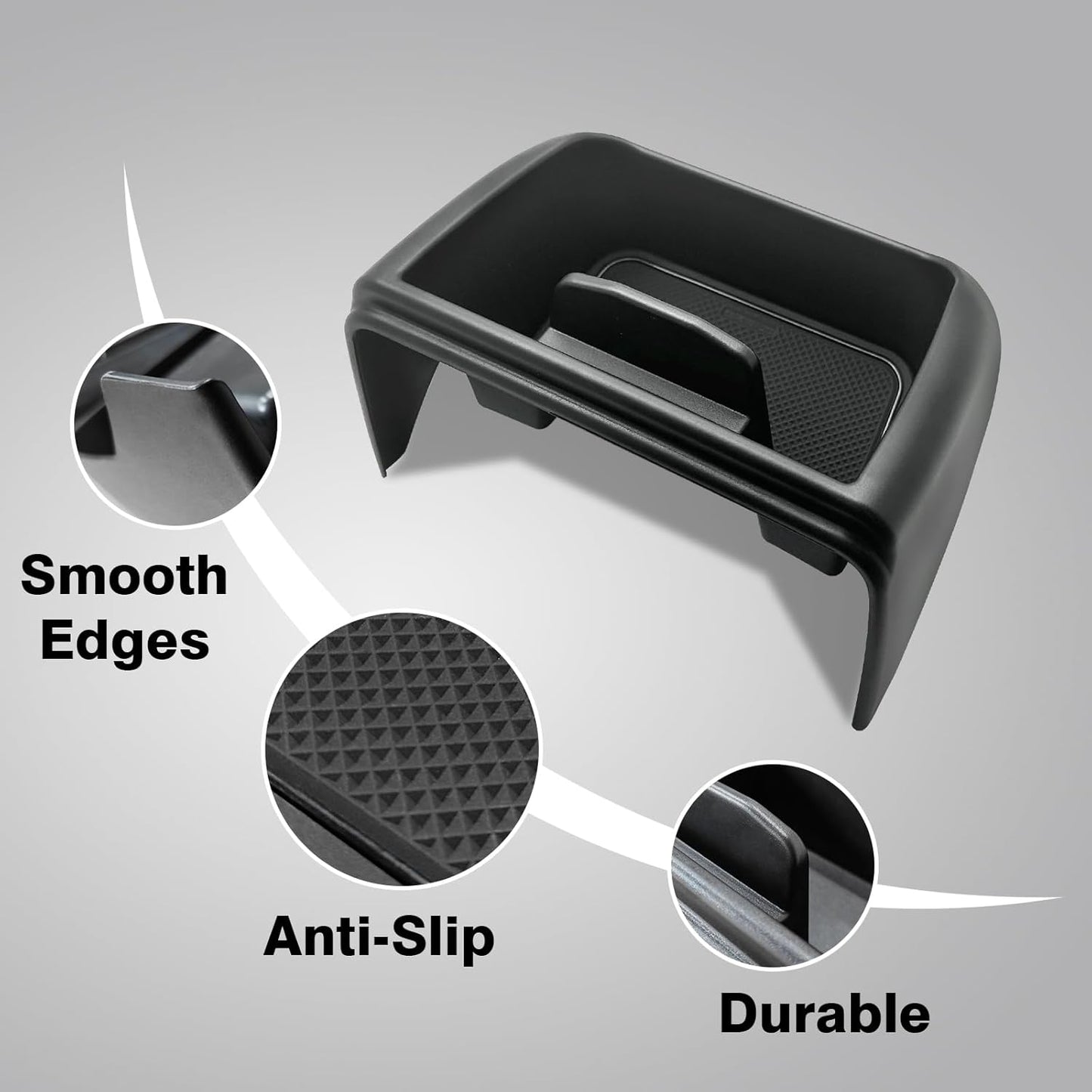 Muslogy for 2020-2024 2025 Escape Center Console Organizer & Dash Storage Tray Fits 8-inch Screen 2PCS Set Interior Accessories Compatible with Ford Escape 2025 2024-2020(Dash Tray+Console Organizer)