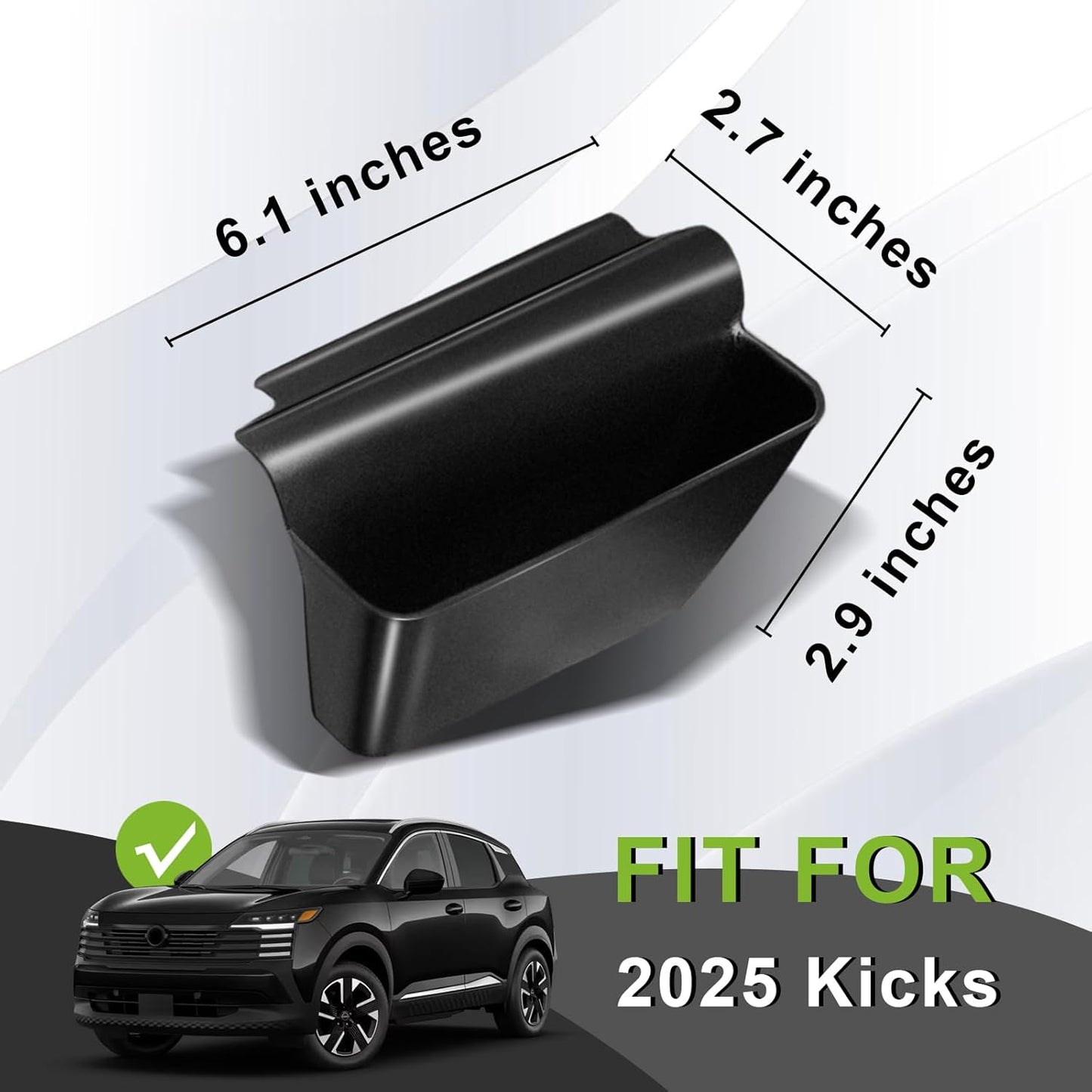 Muslogy Center Console Organizer Compatible with 2025 Nissan Kicks Accessories Shifter Storage Box ABS Material Console Phone Pocket Gear Shift Organizer Passenger Side Only