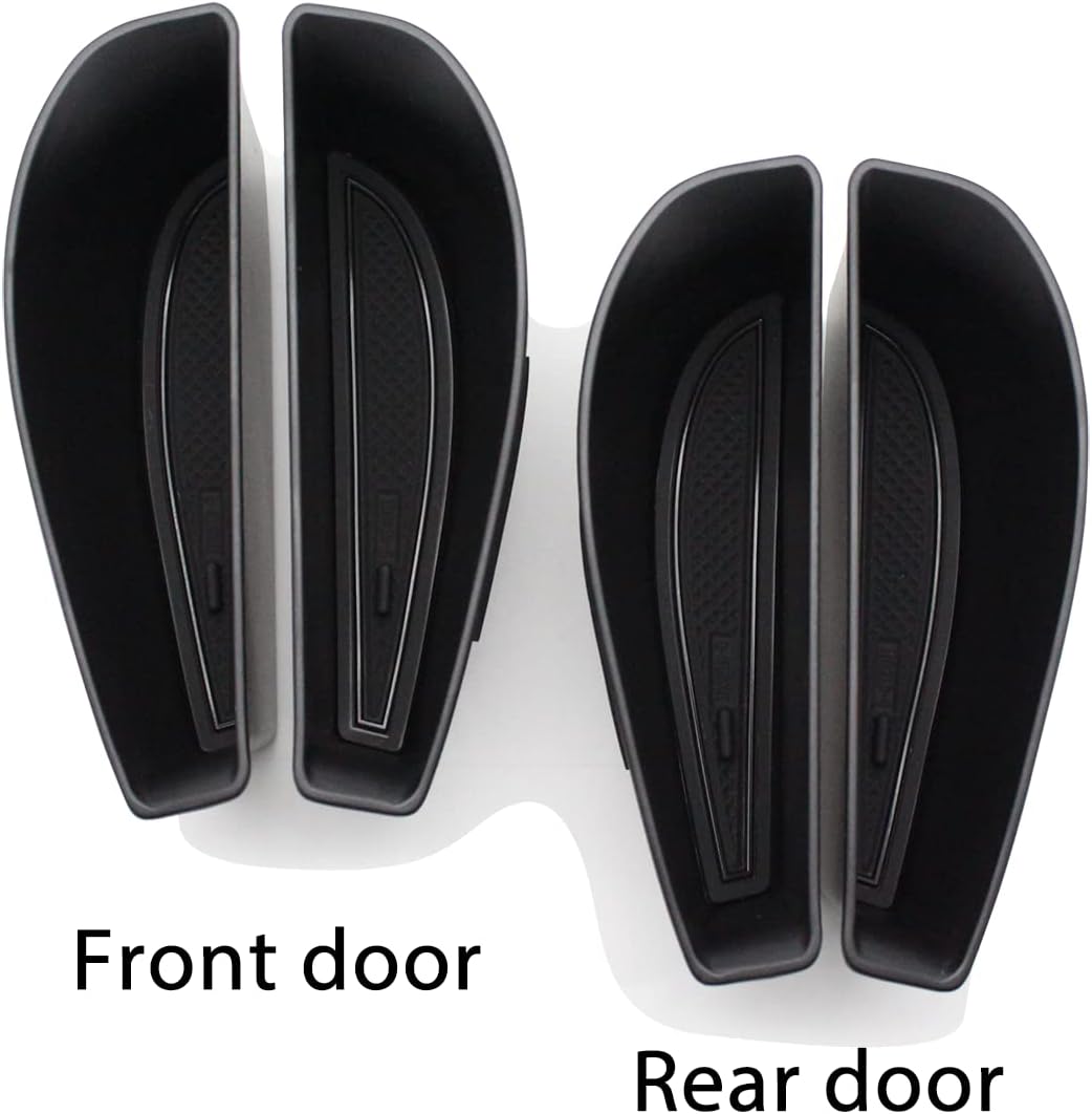 Muslogy for VW ID.4 Door Handle Storage Box Set of Four Accessories Armrest Cover, Front Door and Rear Door Compatible with VW ID 4 ID4 2021 2022 2023