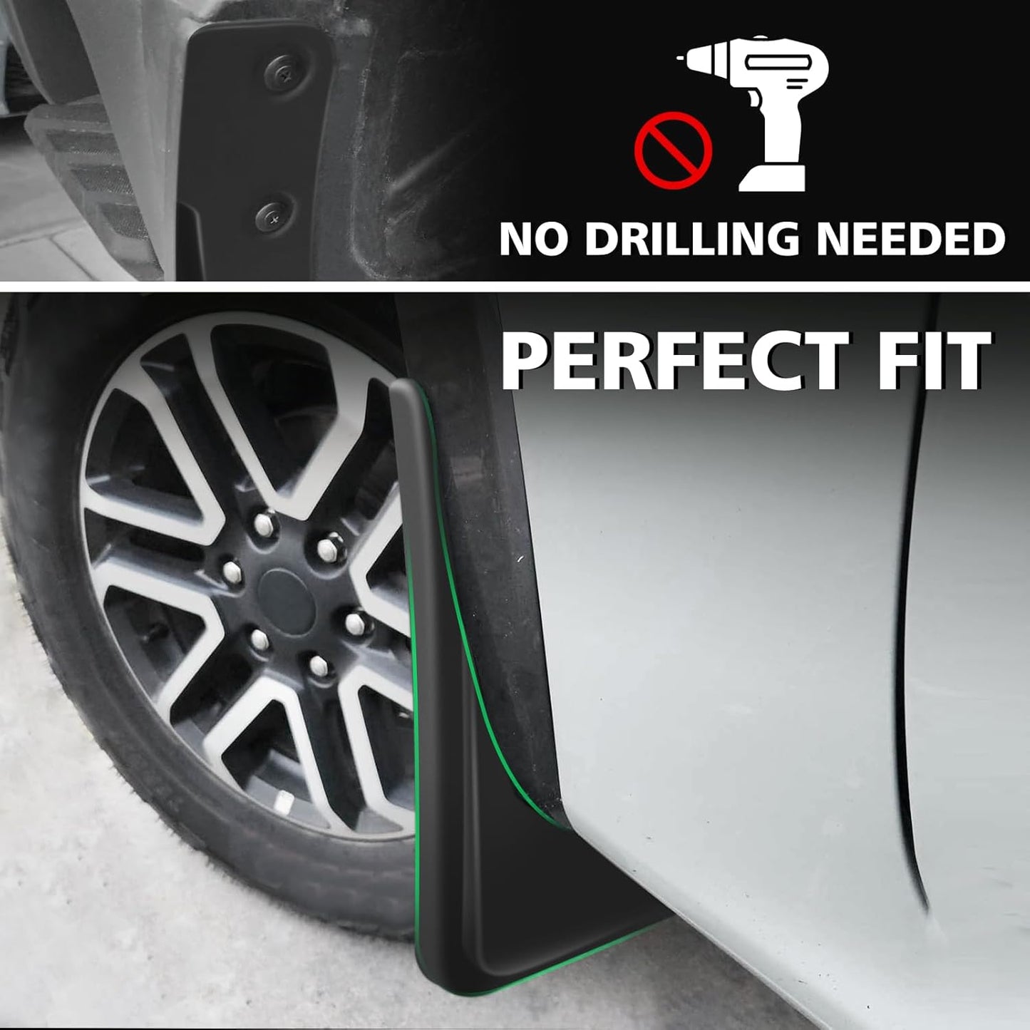 Muslogy Mud Flaps Splash Guards Compatible with Ford Ranger 2024 2025 Accessories Auto Parts Heavy Duty Fender Front & Rear Mudguard 4PCS Fit Ranger XL, XLT, Lariat (Won't Fit Raptor)