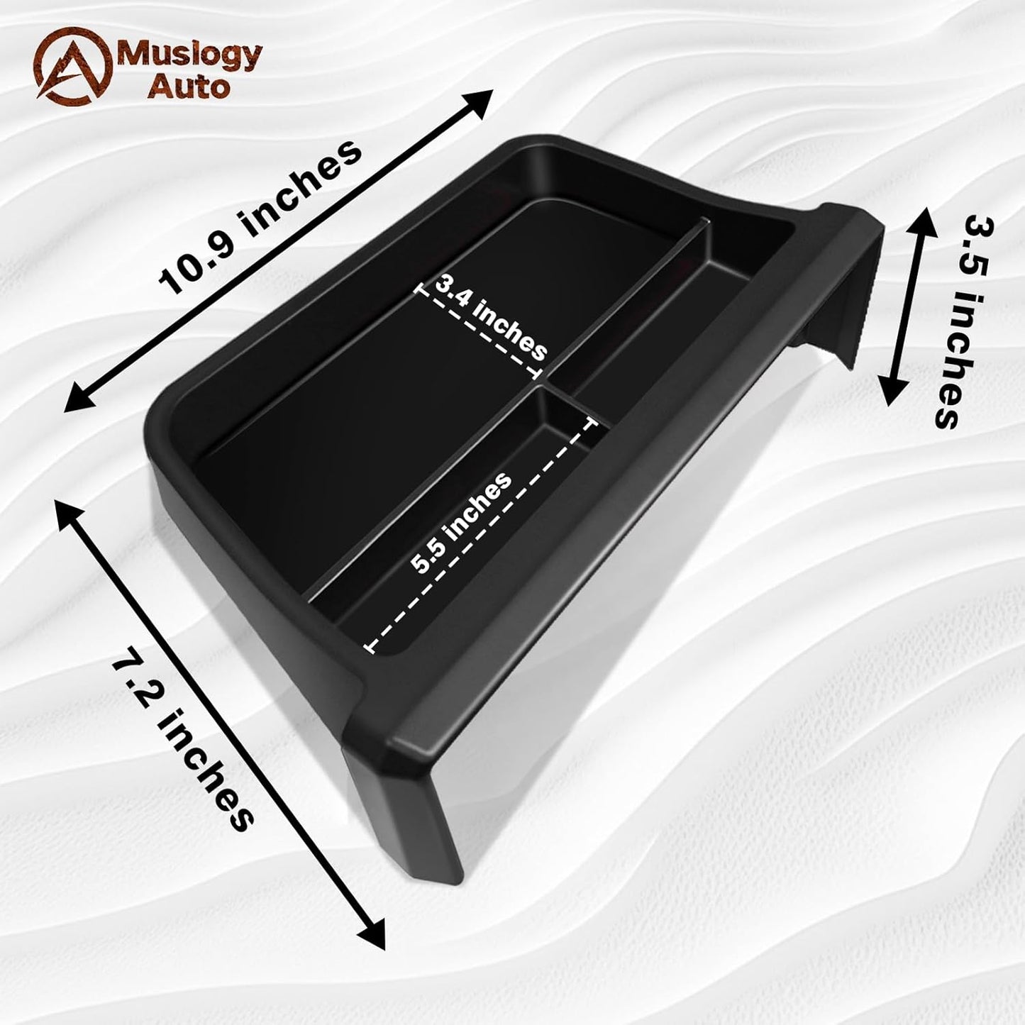 Muslogy Dashboard Storage Box Compatible with 2024 2025 Tacoma & 2025 4Runner Accessories Center Console Organizer w/14-inch Screen for Limited Trailhunter TRD Pro (14 Inch Screen Only) (Black)