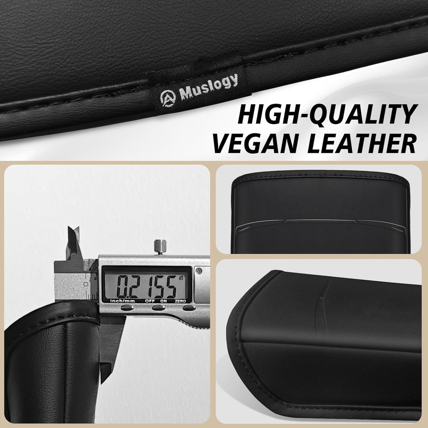 Muslogy Debossing Center Console Armrest Cover Compatible with Tesla Model Y Juniper 2026+