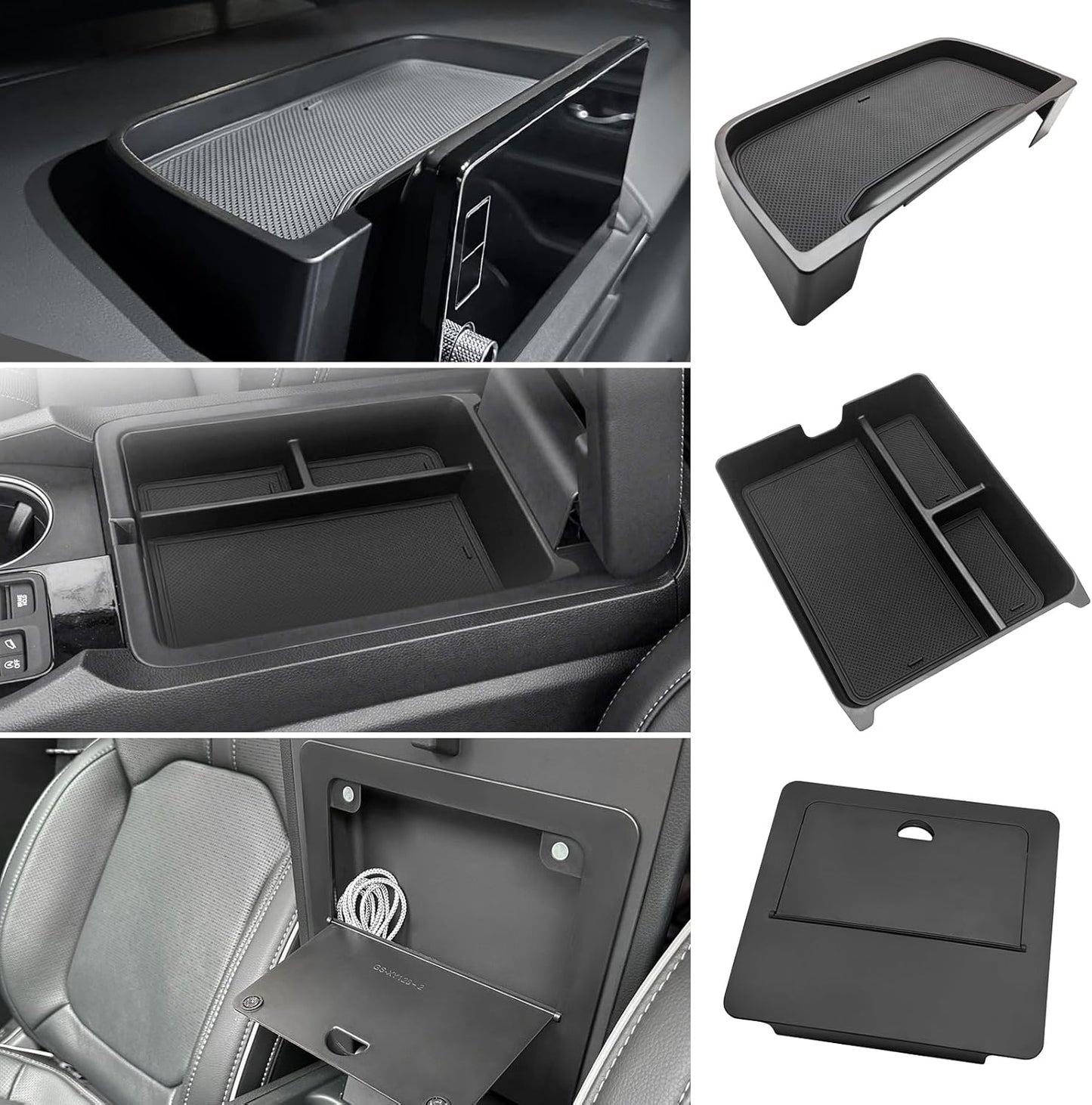 Muslogy Center Console Hidden Storage Box Compatible with Honda Pilot 2023 2024 2025, 2024-2026 Ridgeline/Passport Magnet Armrest Secret Compartment Center Console Organizer(Hidden Organizer)