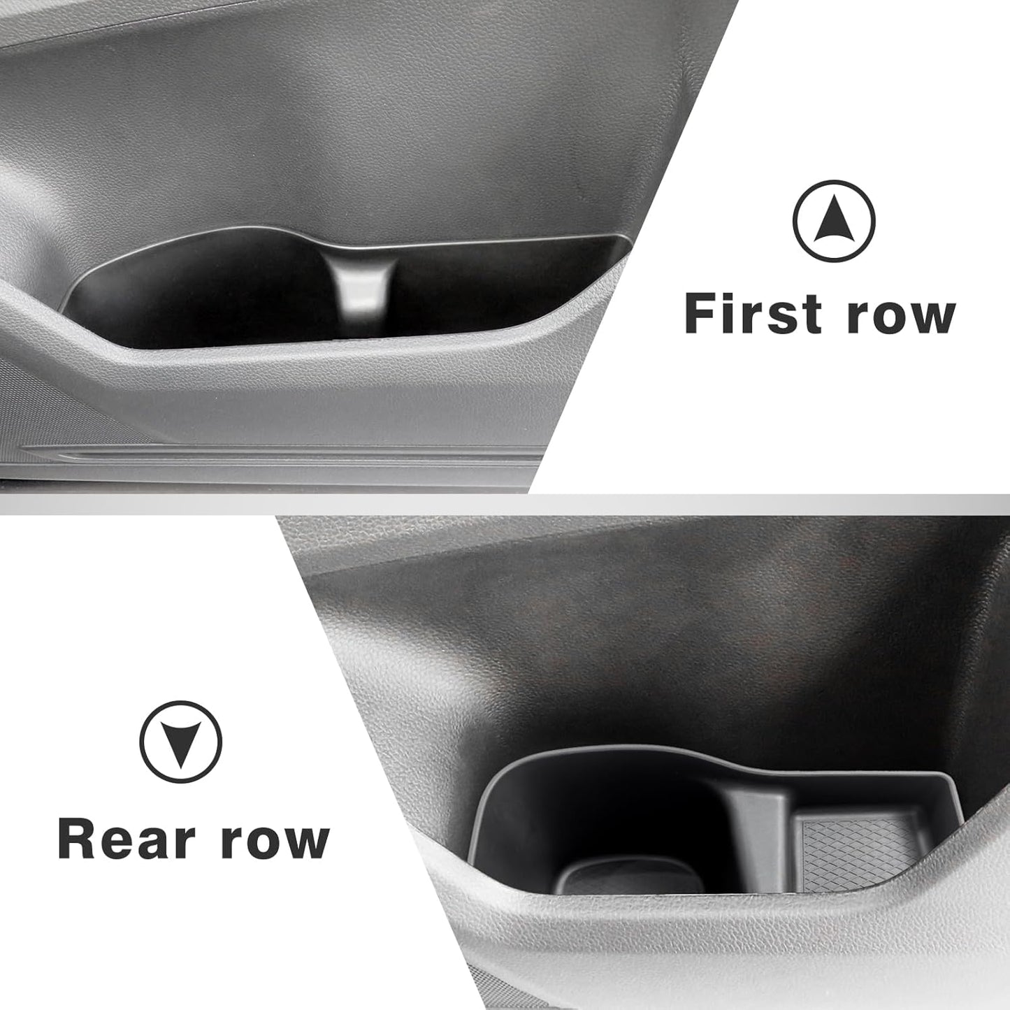 Muslogy for 2025 2024 2023 CR-V Door Side Storage Box 4Pcs Door Handle Pocket TPE Anti-Slip Insert Tray Compatible with Honda CRV 2023-2025 Accessories