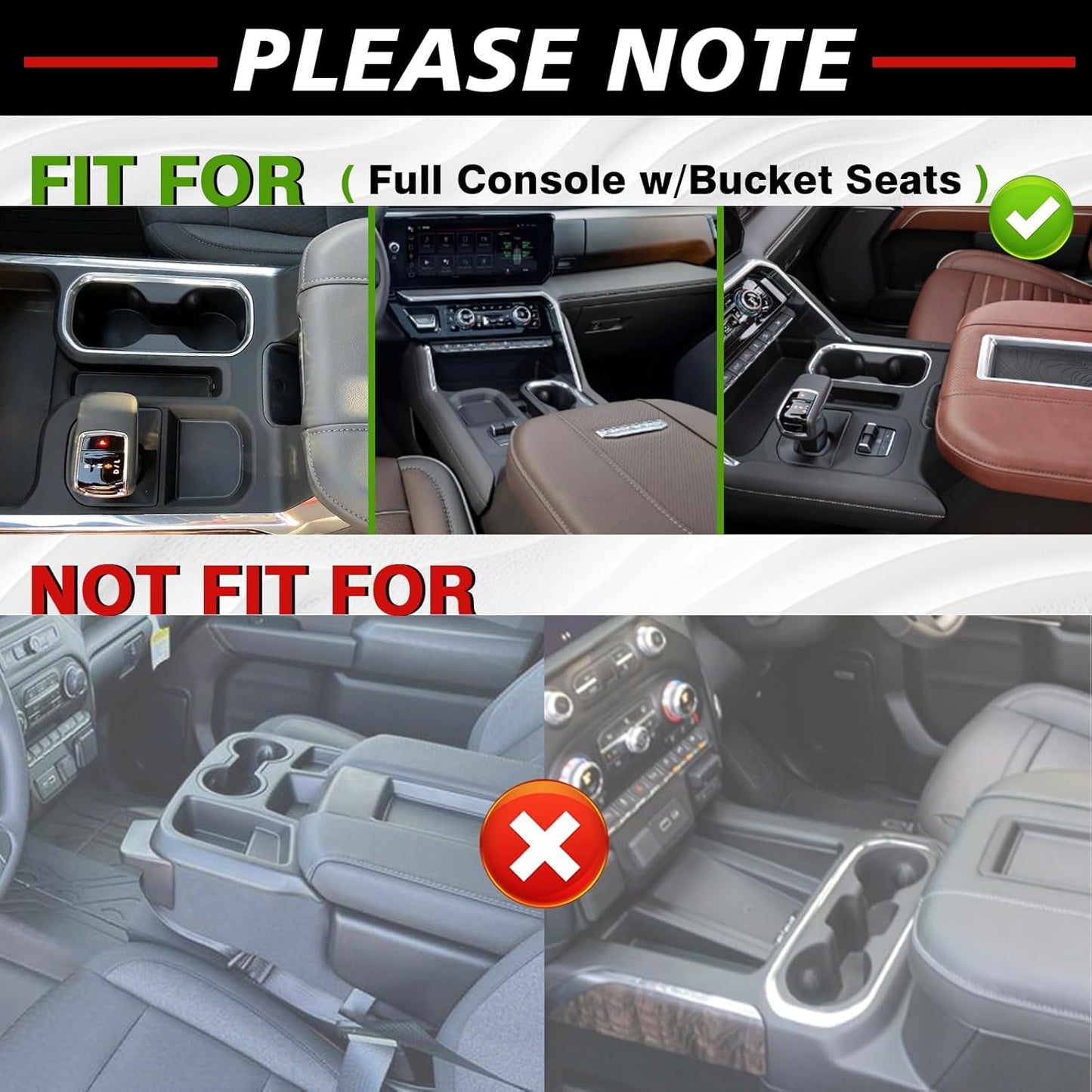 Muslogy Center Console Cup Holder Inserts Compatible with 2022-2024 2025 Chevy Silverado & GMC Sierra Accessories Middle Console Drink Holder TPE Organizer Non-Slip Drink Stopper(Bucket Seat Only)