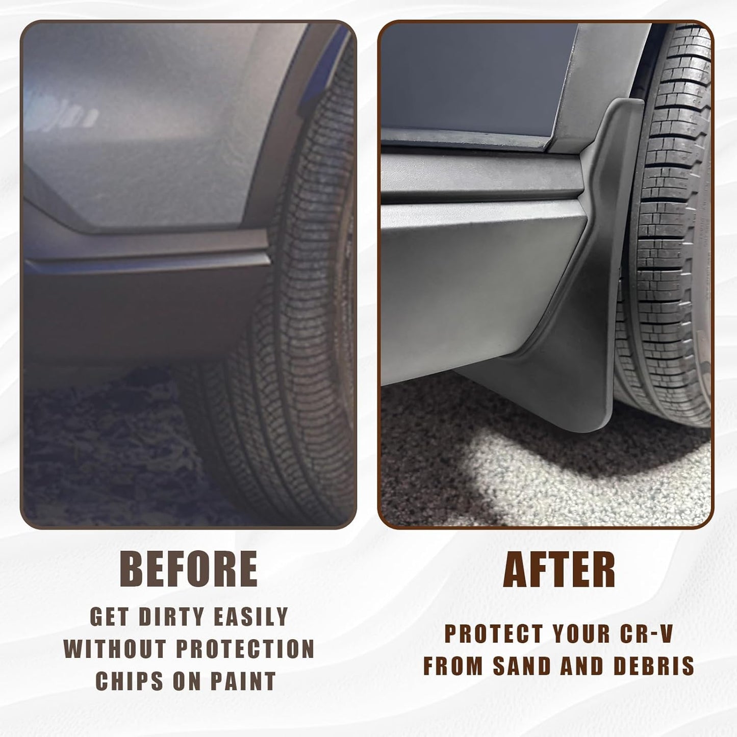 Muslogy for CRV 2023 2024 2025 Mud Splash Guard Front and Rear Mud Flaps 4PCS Compatible with Honda CR-V 2023-2025 LX EX EXL Accessories (Not for Hybrid)