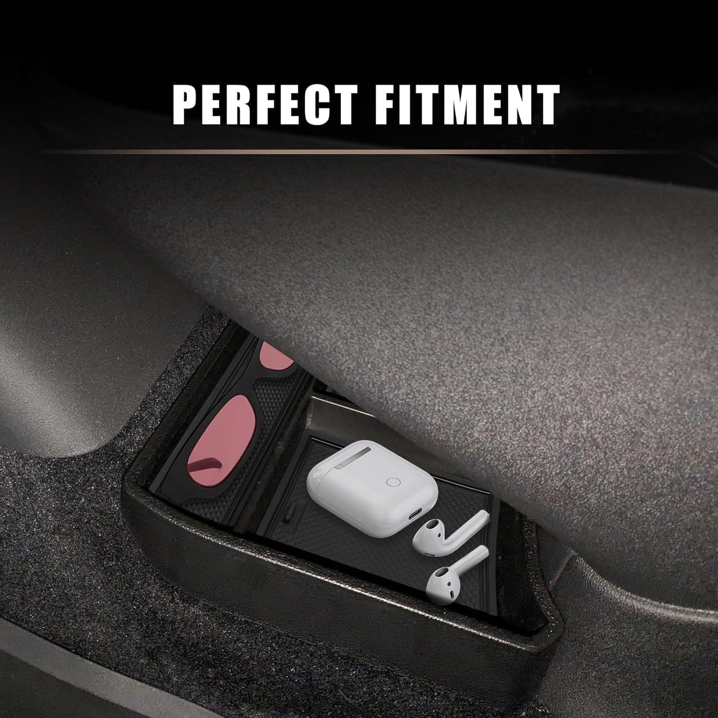 Muslogy for 2025 2024 2023 VW ID4 Lower Console Organizer Upgraded Storage Box Insert Tray Interior Accessories Compatible with Volkswagen ID.4 ID 4 2023+ ONLY