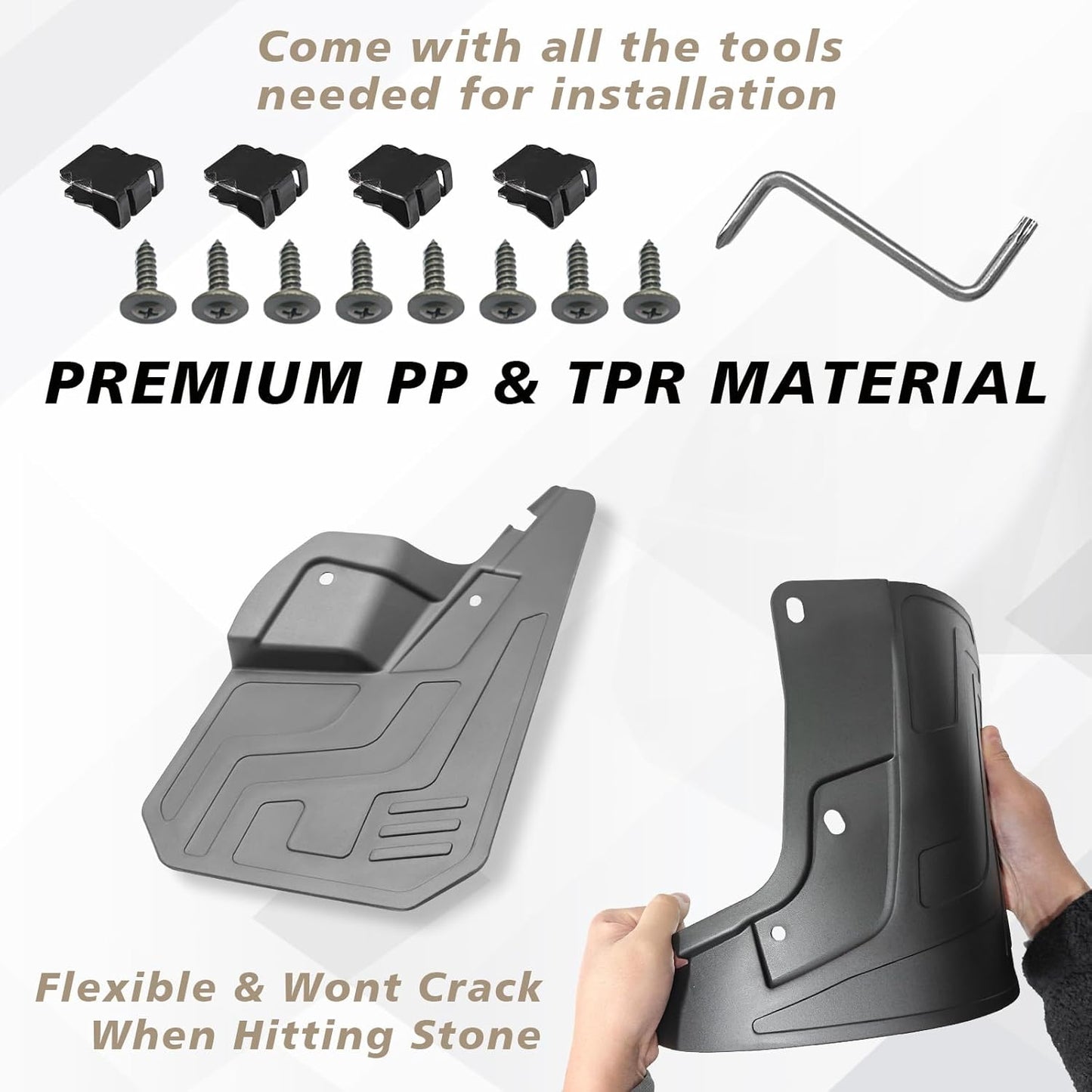 Muslogy for 2023+ Colorado Mud Flaps Without Fender Flare Front & Rear Splash Guards No Drilling Required Compatible with Chevy Colorado Without Fender Flare 2023 2024 2025