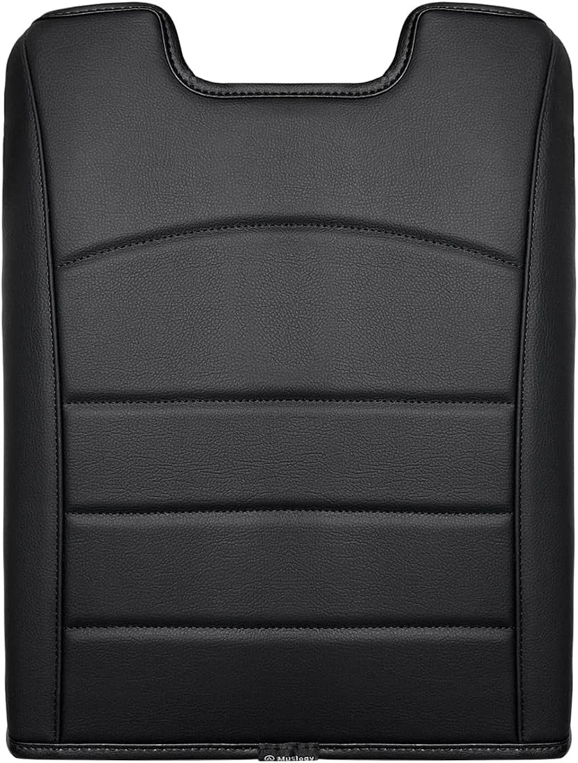 Muslogy Center Console Armrest Cover Compatible with Dodge Ram 1500 2013-2018 & 2013-2025 Ram 2500/3500 Comfort Armrest Pad Arm Rest Cushion Vegan Leather Protector Regular Thick(Jump Seat ONLY)