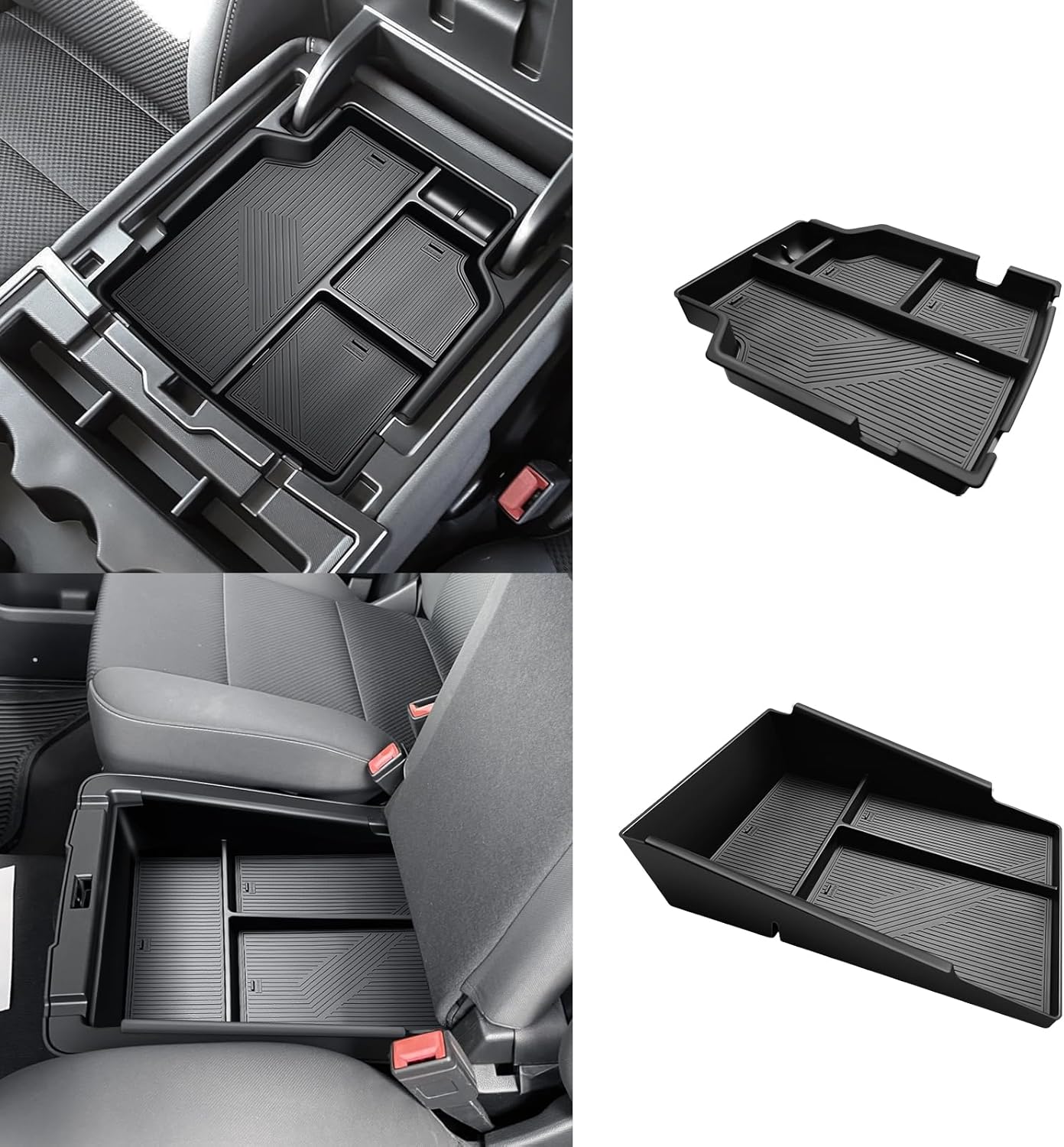 Muslogy Center Console Organizer Compatible with 2020-2025 Chevy Silverado/GMC Sierra 1500 Accessories Storage Insert Box Console Armrest Divider(Jump Seat ONLY) - Upper Organizer