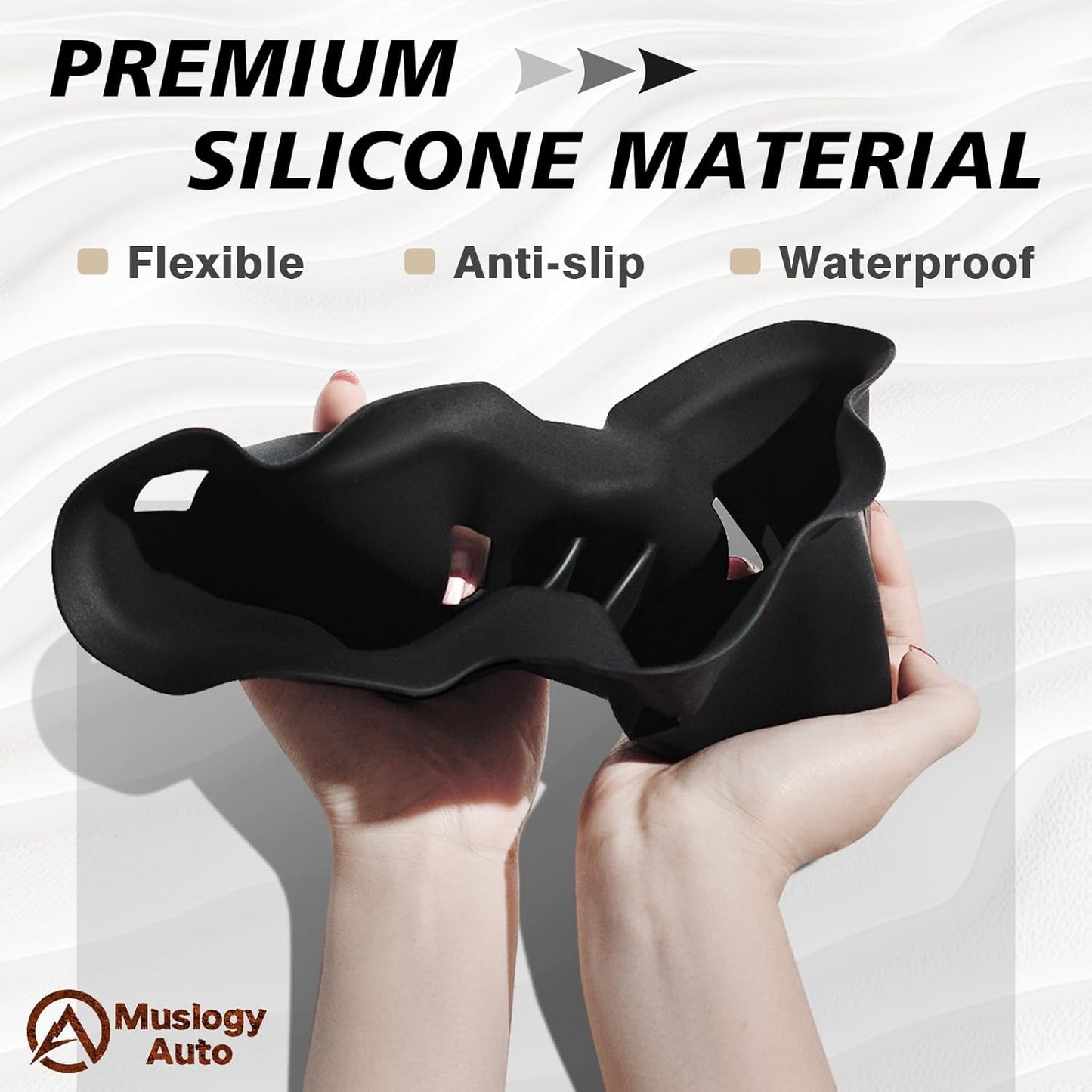 Muslogy Center Console Cup Holder Inserts Compatible with 2025 Nissan Kicks Accessories Middle Console Armrest Front Drink Stopper Non-Slip Silicone Rubber Organizer Drink Cup Holder Organizer