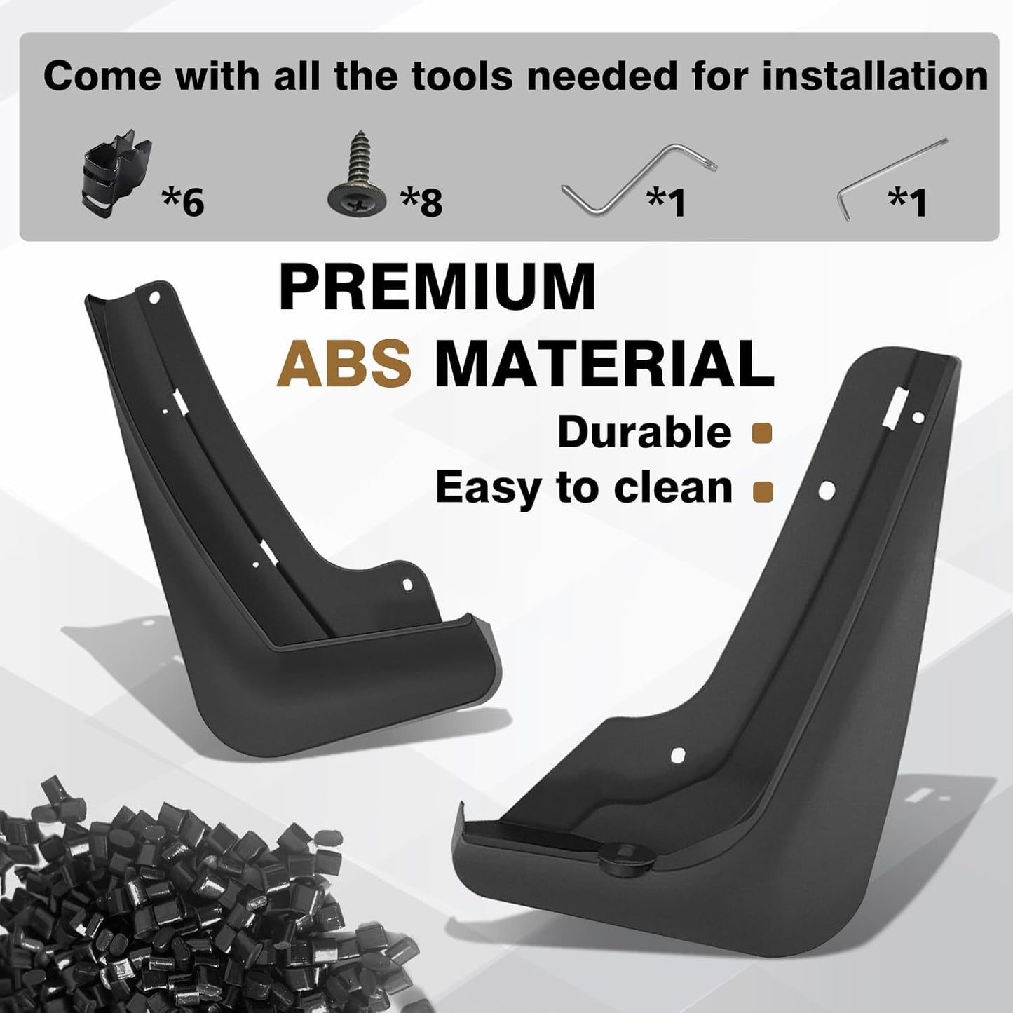 Muslogy Mud Flaps Splash Guards Compatible with 2025 Chevrolet Equinox Accessories All Weather Fender Guard Mudguards Sediment Protection Front & Rear 4PCS Fit Equinox LT RS ACTIV(Won't Fit EV)